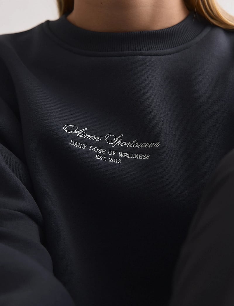 aim´n - Script Sweatshirt - dressipluusid - shadow grey - 3
