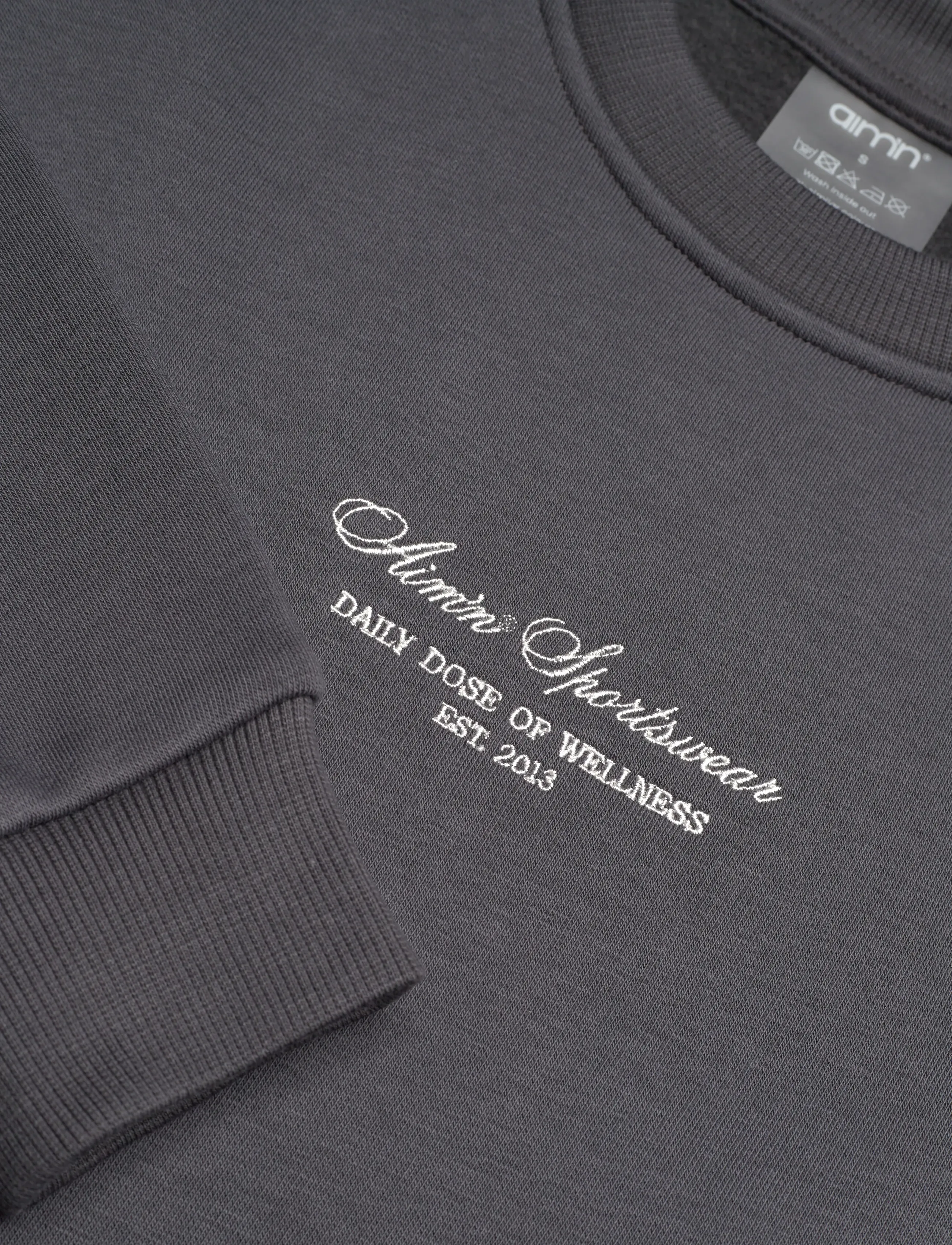 aim´n - Script Sweatshirt - oberteile - shadow grey - 5