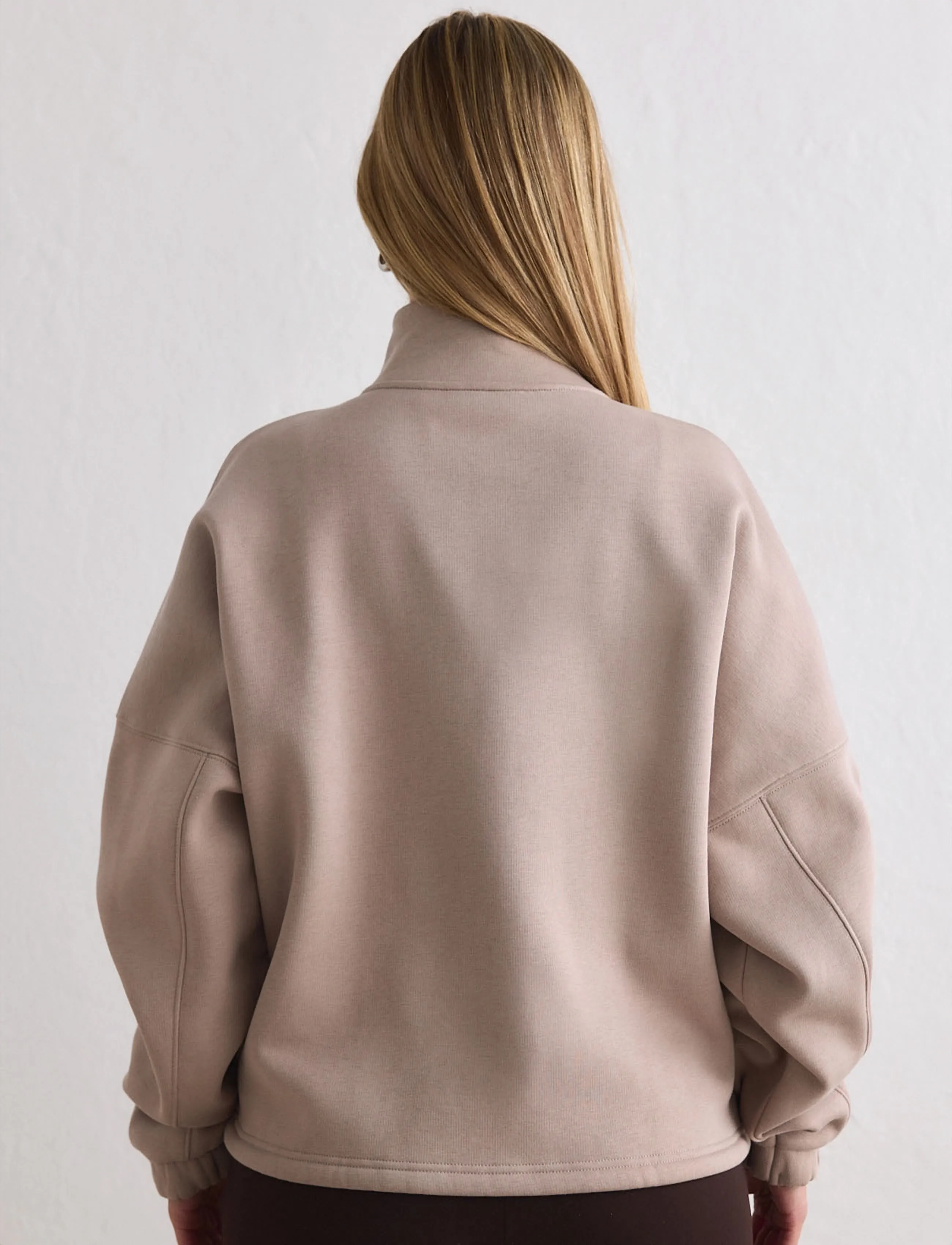aim´n - Script Zip Jacket - sweatshirts - dark clay - 4
