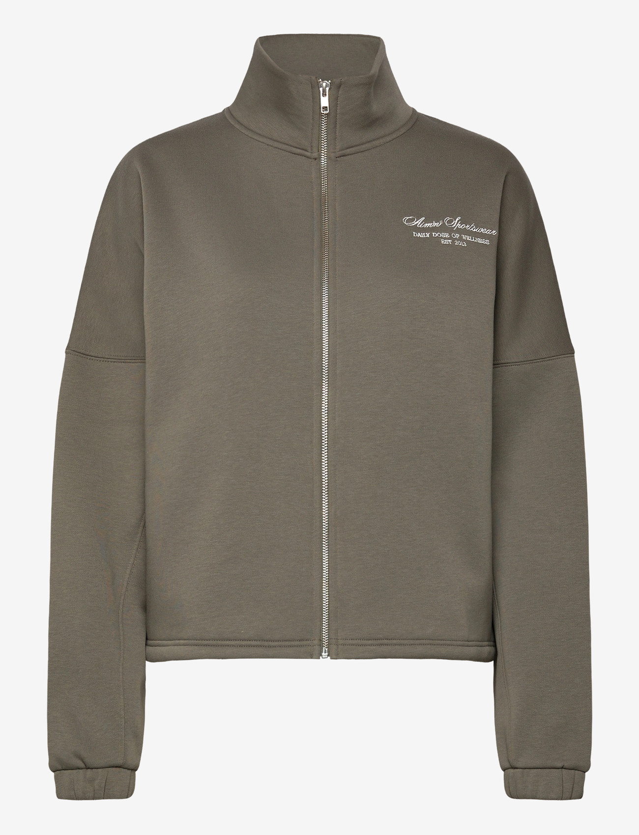 aim´n - Script Zip Jacket - sweatshirts - ivy - 0