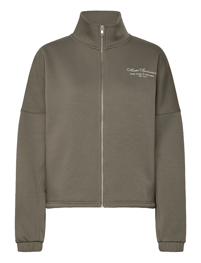 aim´n - Script Zip Jacket - sweatshirts - ivy - 0