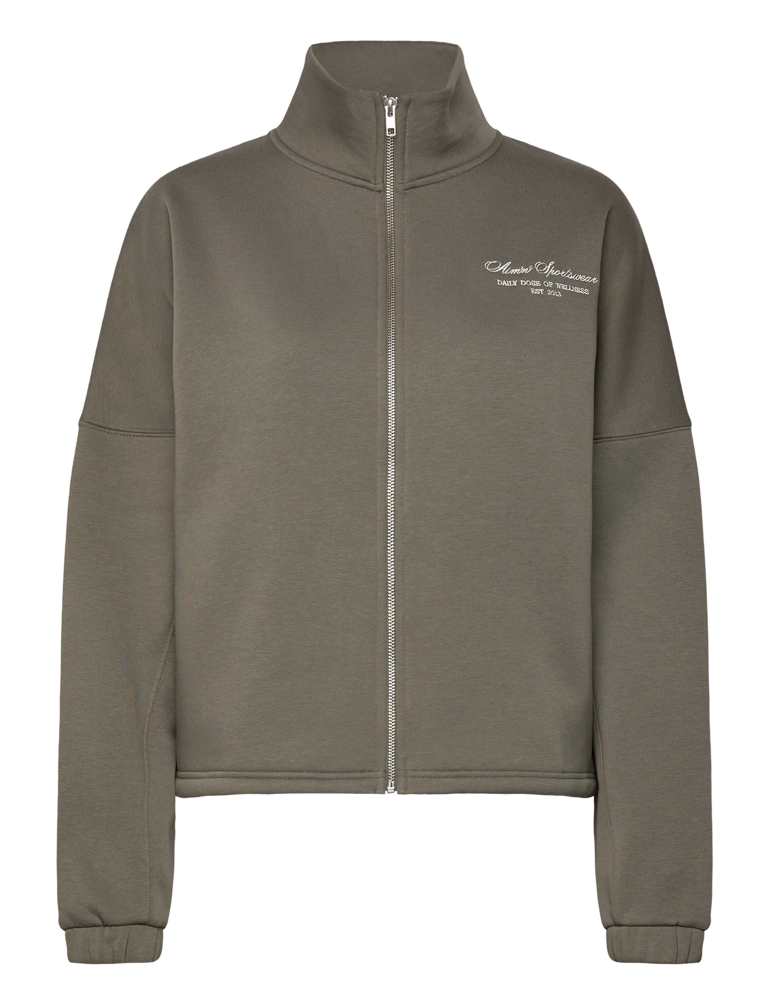 aim´n - Script Zip Jacket - dressipluusid ja pusad - ivy - 0