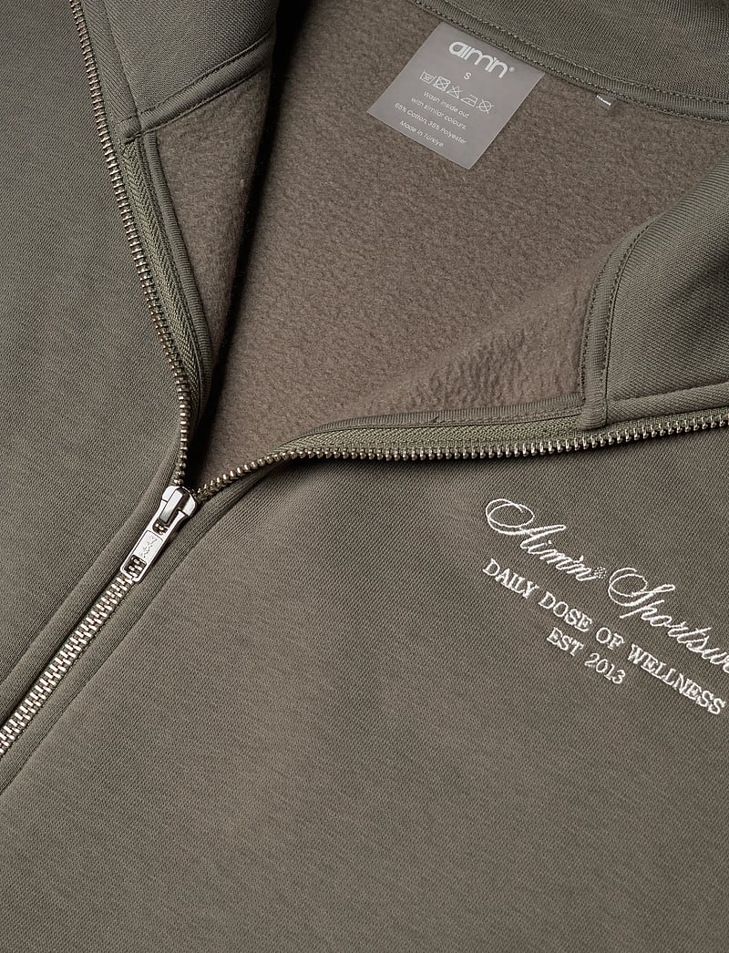 aim´n - Script Zip Jacket - sweatshirts - ivy - 2