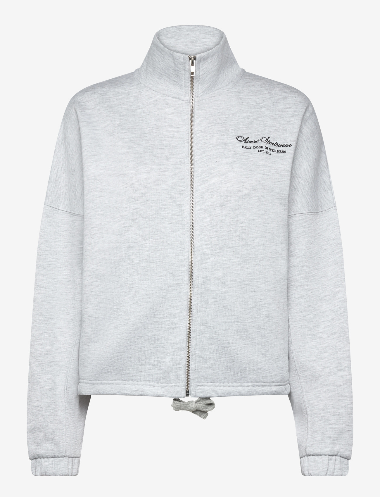 aim´n - Script Zip Jacket - oberteile - light grey melange - 1
