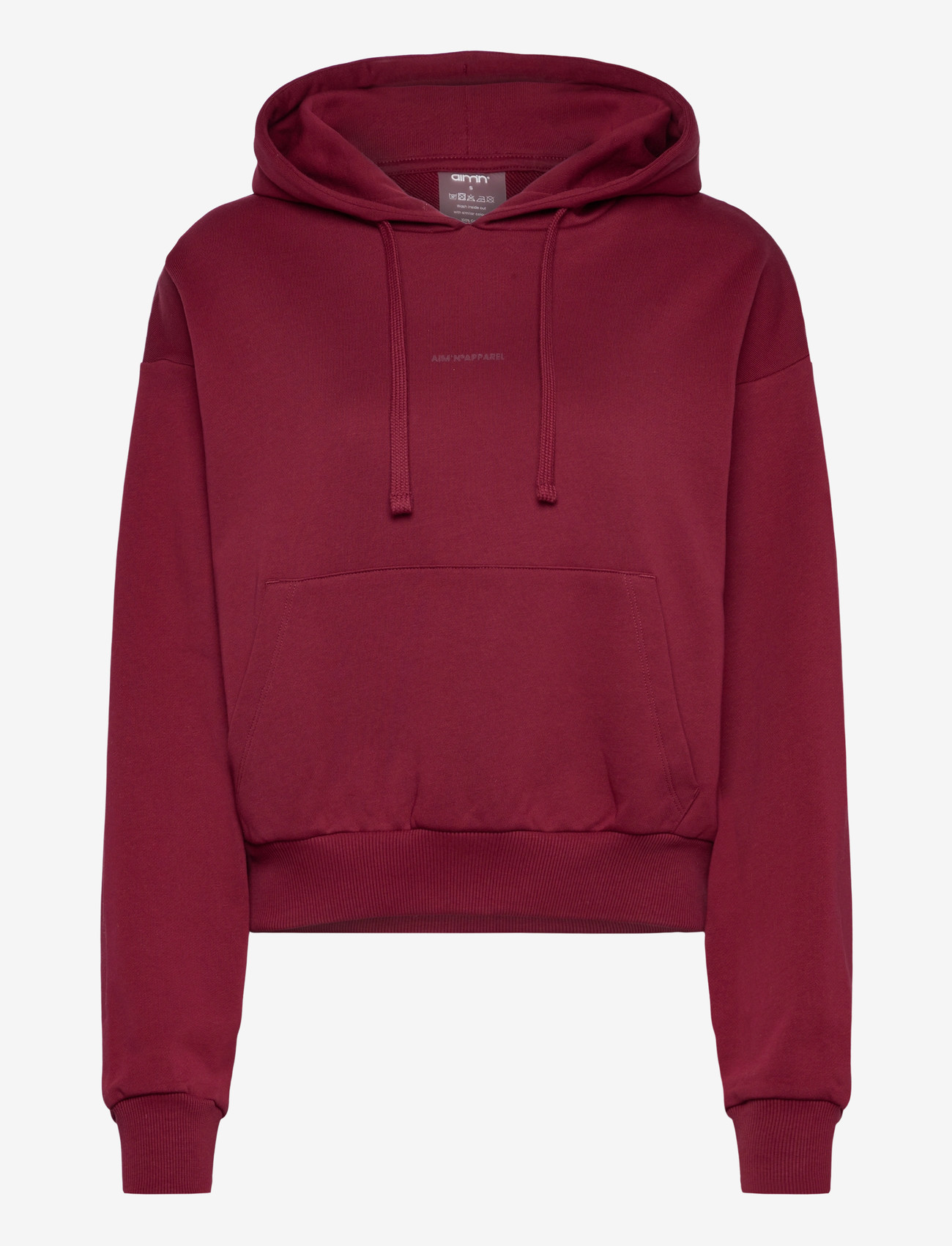 aim´n - Apparel Chunky Terry Hood - dressipluusid ja pusad - ruby - 0