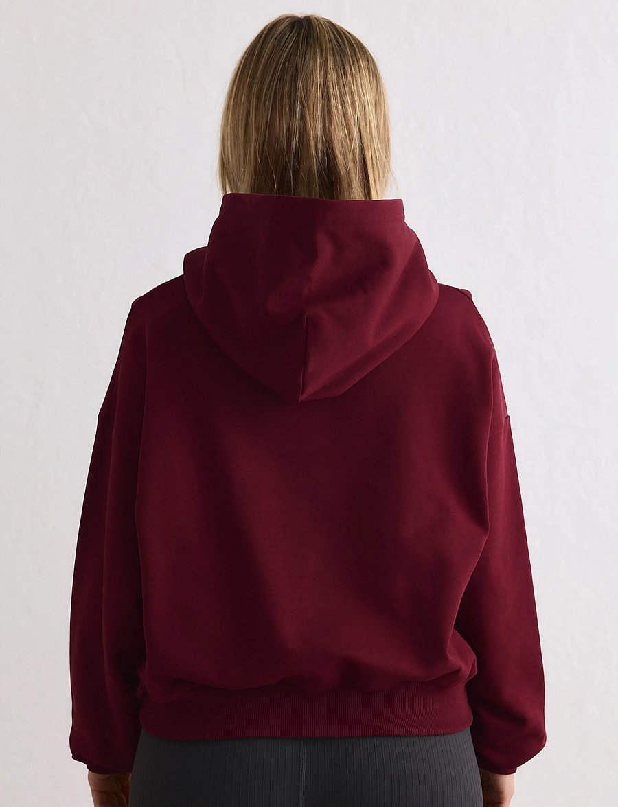 aim´n - Apparel Chunky Terry Hood - kapuutsiga dressipluusid - ruby - 3
