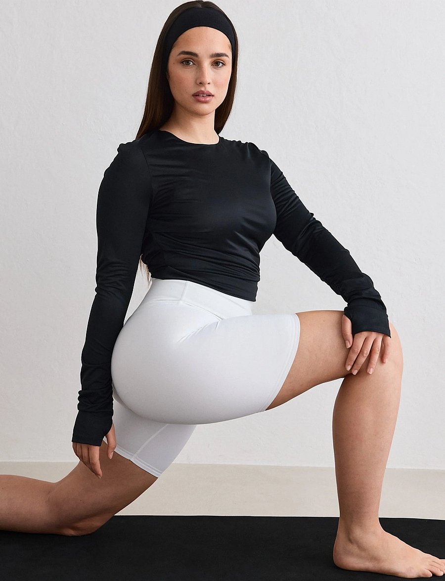 aim´n - Luminous Draped Long Sleeve - langarmshirts - black - 3