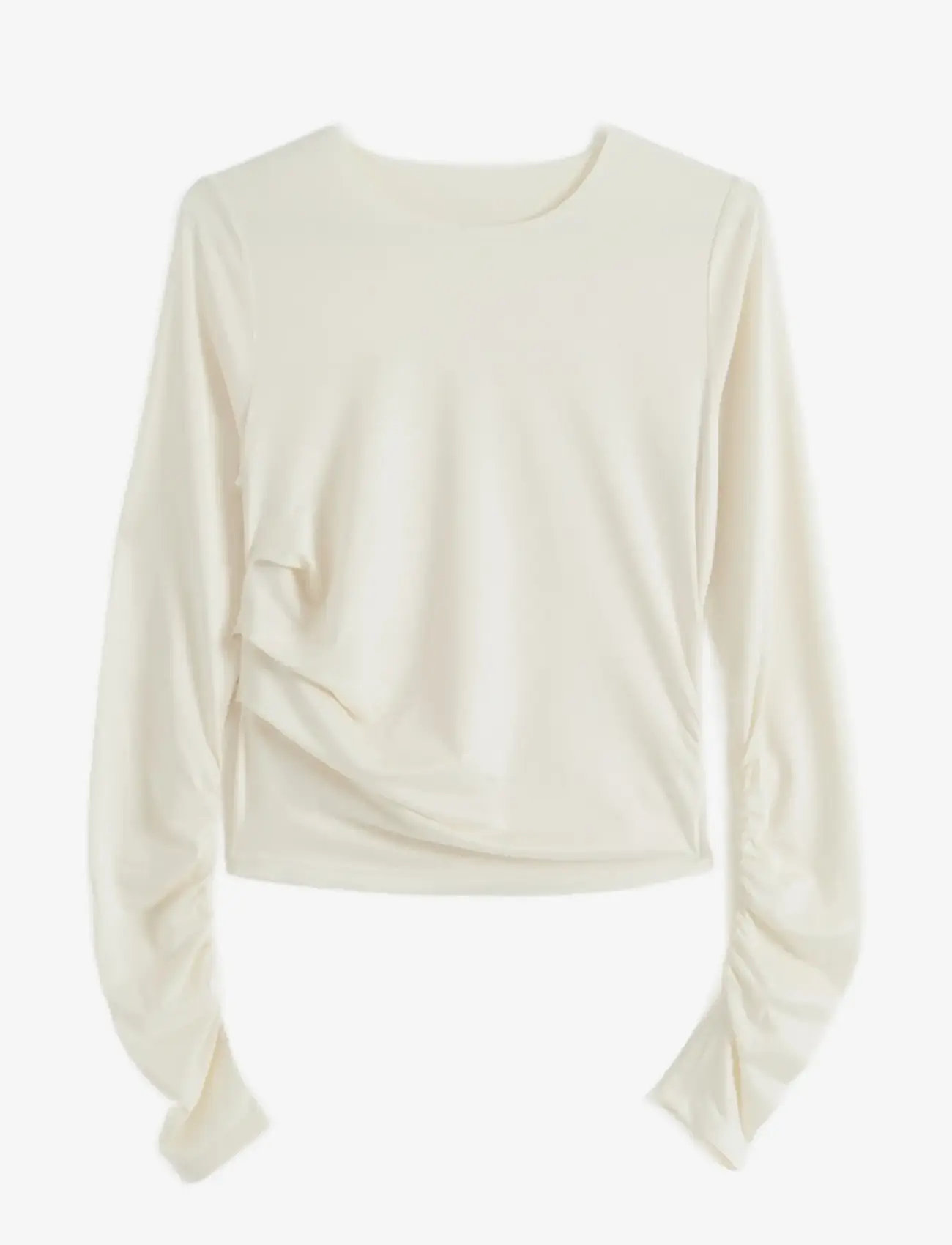 aim´n - Luminous Draped Long Sleeve - langarmshirts - off white - 1