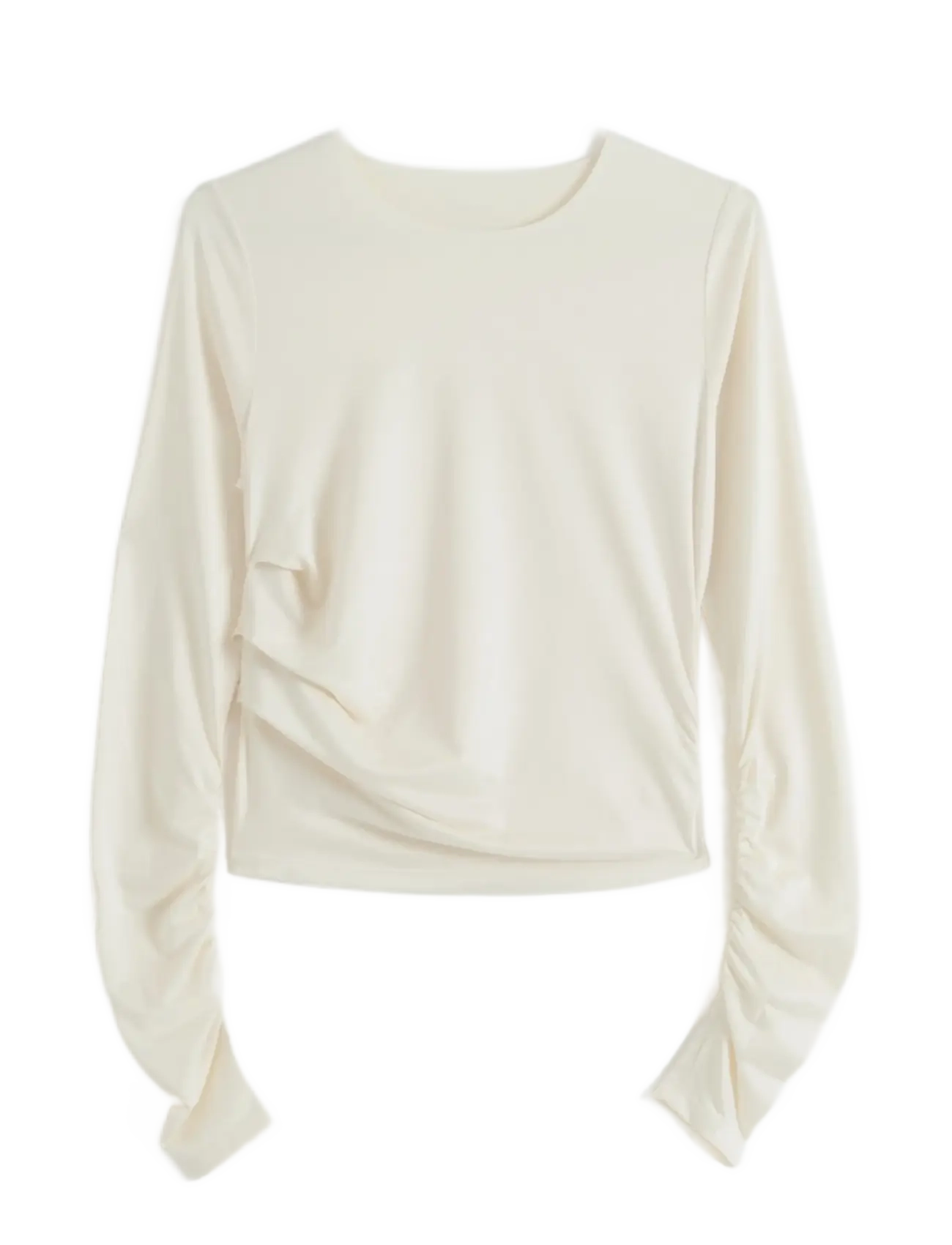 aim´n Luminous Draped Long Sleeve - Klær - OFF WHITE / cream