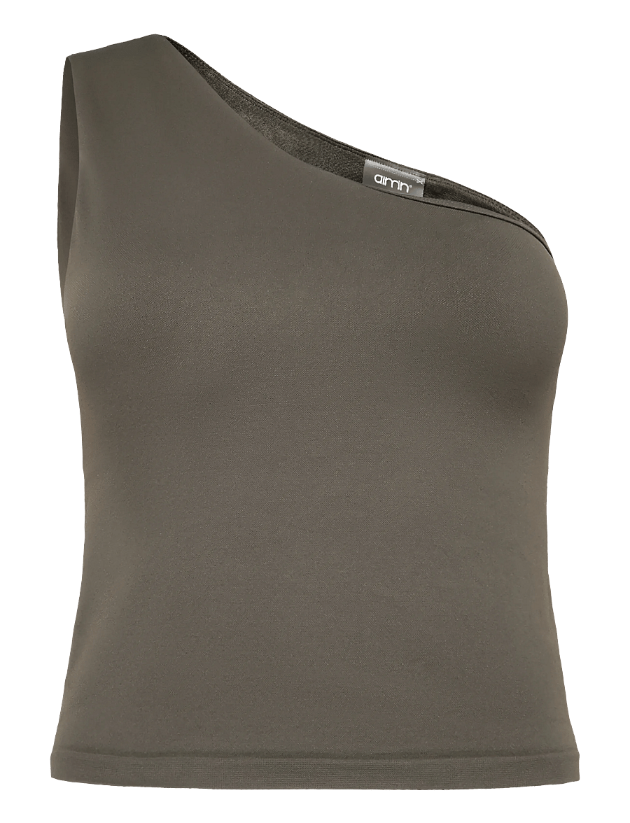 aim´n - Shape Seamless One Shoulder Bralette - Õlapaeltega pluusid - dark ivy - 1