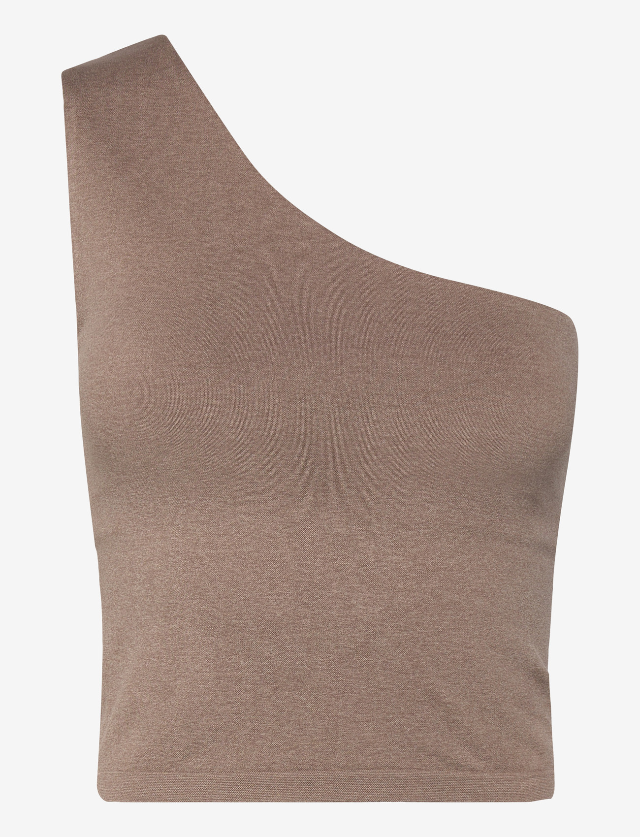 aim´n - Shape Seamless One Shoulder Bralette - tanktops - espresso melange - 1