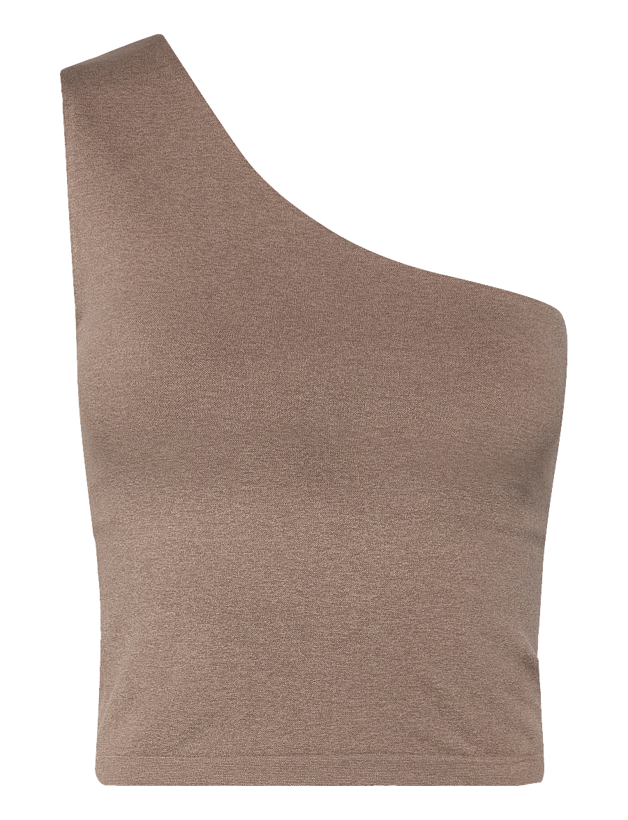 aim´n - Shape Seamless One Shoulder Bralette - Õlapaeltega pluusid - espresso melange - 1