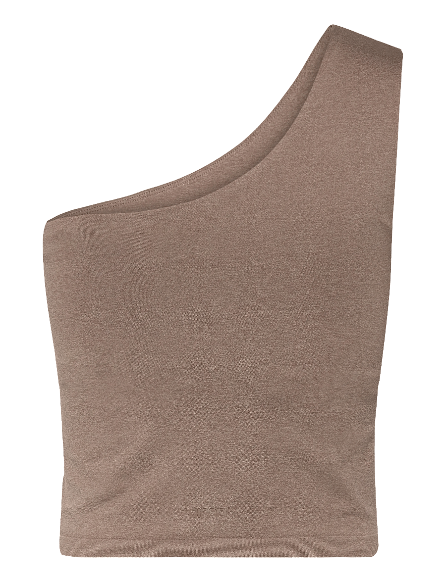 aim´n - Shape Seamless One Shoulder Bralette - Õlapaeltega pluusid - espresso melange - 2