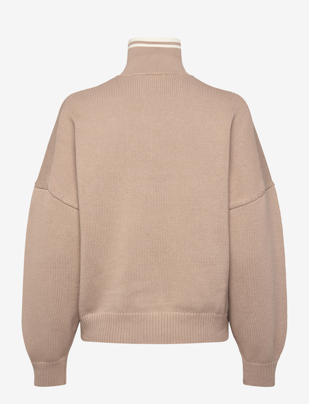 aim´n - Cotton Knit Half Zip - sweatshirts - dark clay - 2