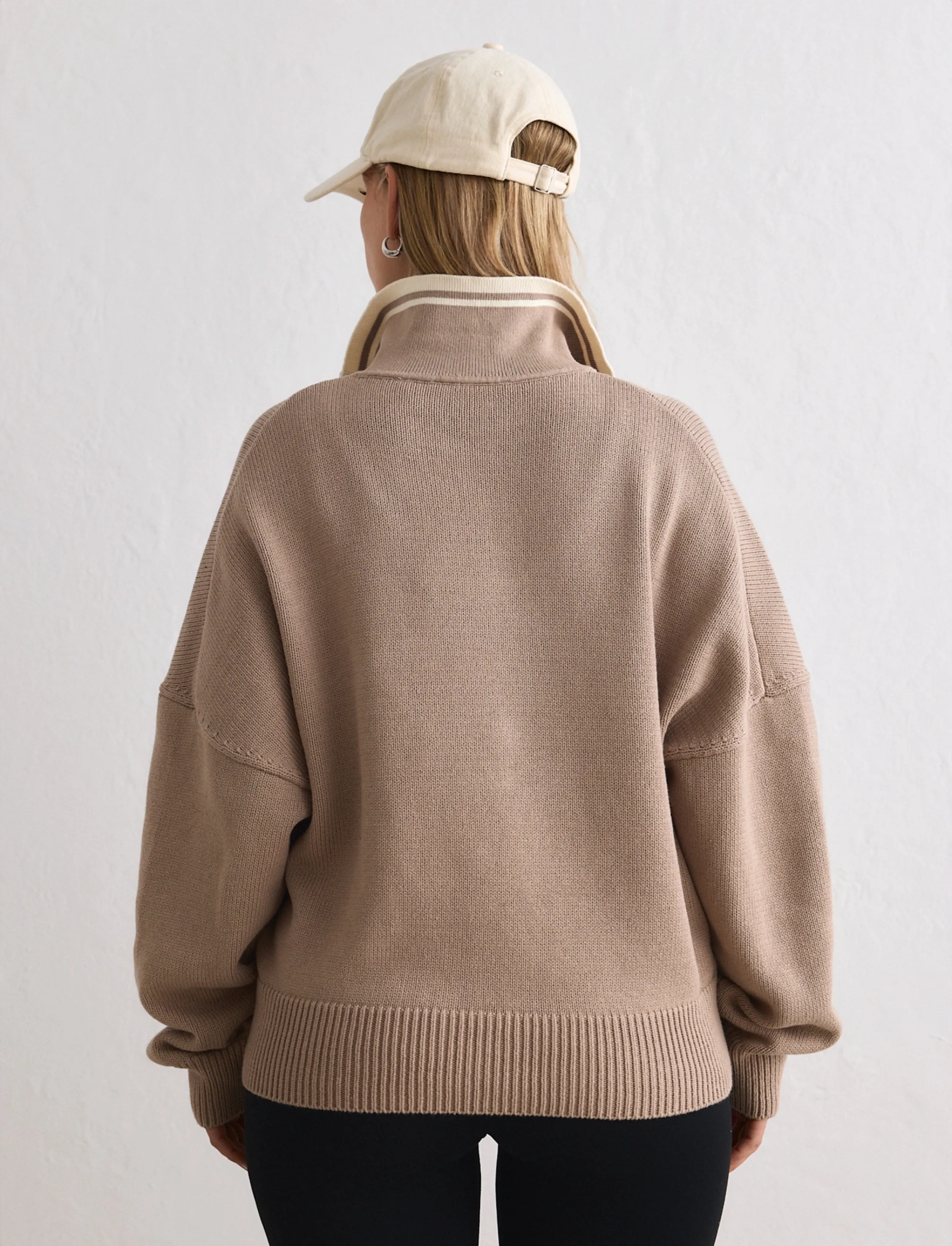 aim´n - Cotton Knit Half Zip - dzianinowe - dark clay - 5
