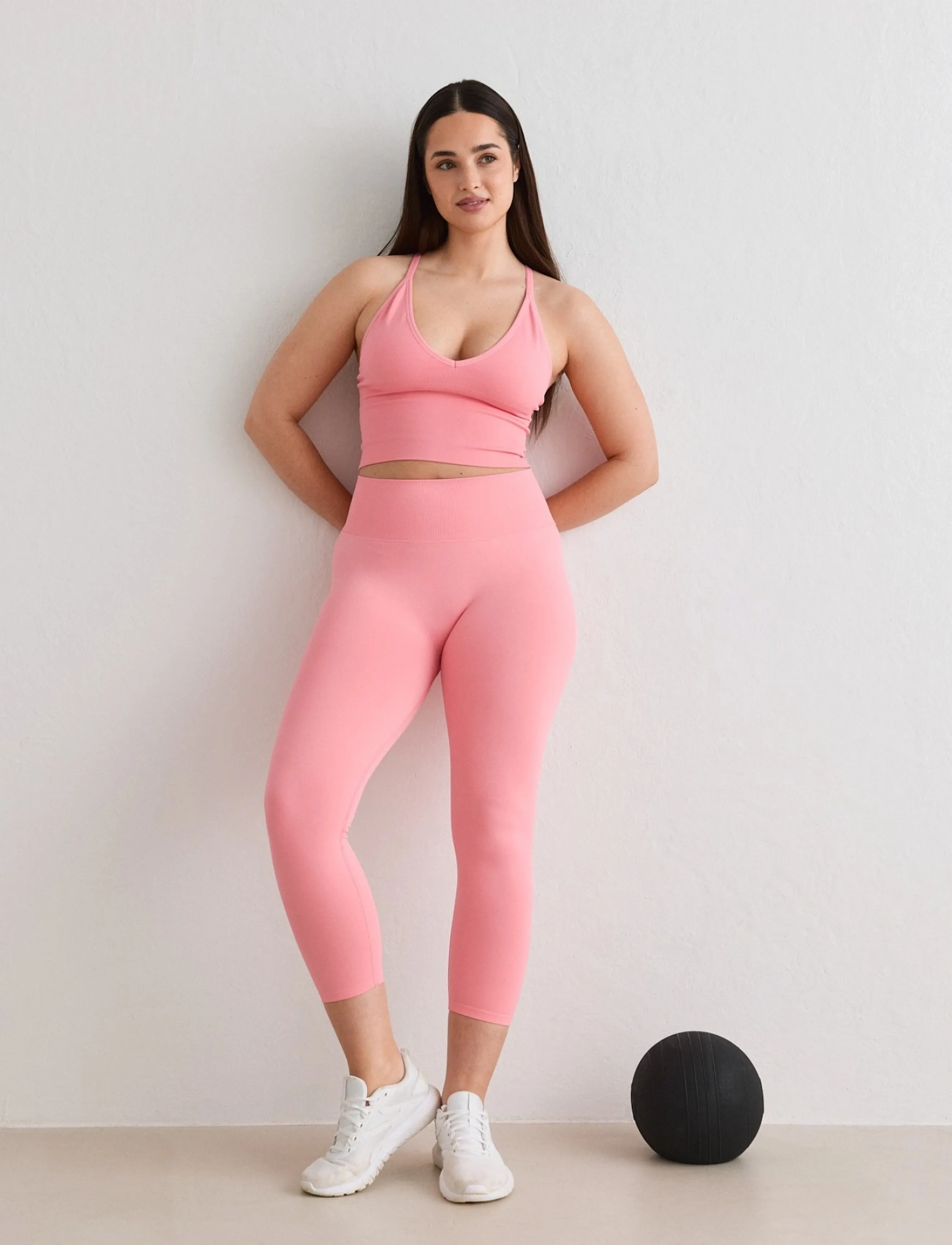 aim ́n Shape Seamless 7/8 Tights, L, Pink, Sportsbukser > Sportstræningsbukser, Dame