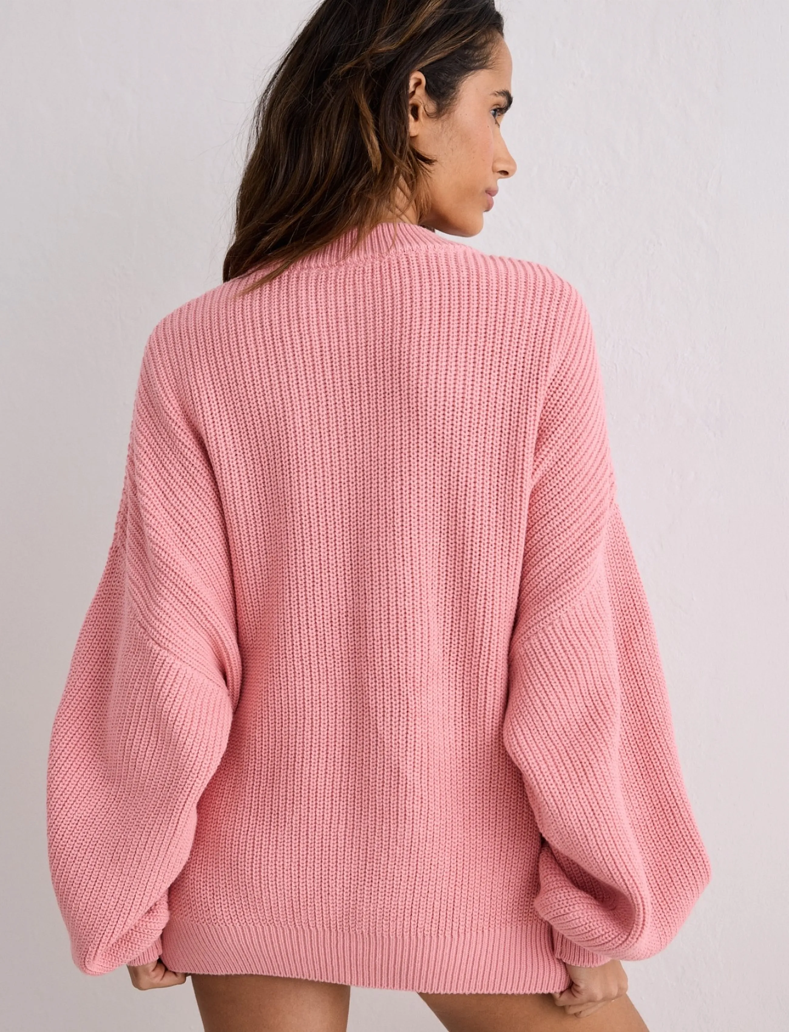 aim´n - Knitted Sweatshirt - tops - blush - 3