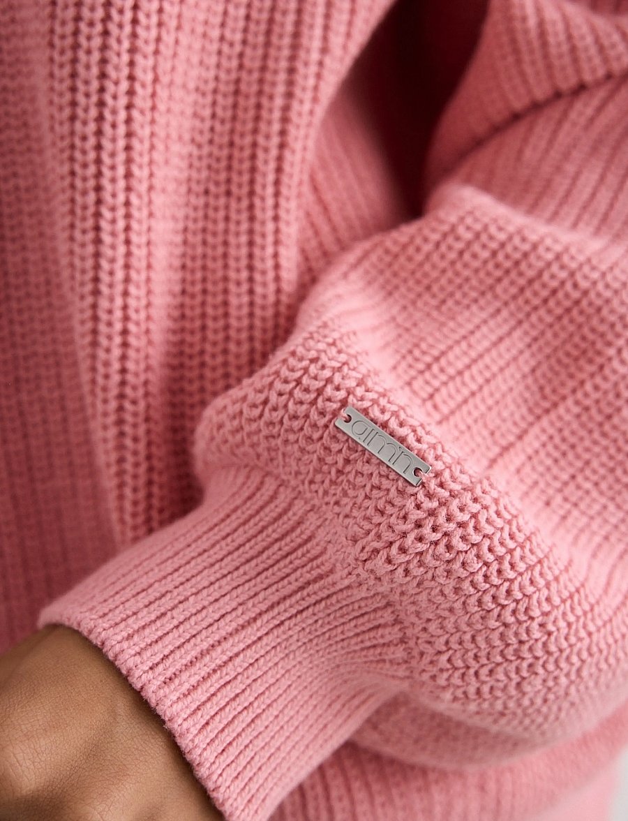 aim´n - Knitted Sweatshirt - sweatshirts - blush - 4