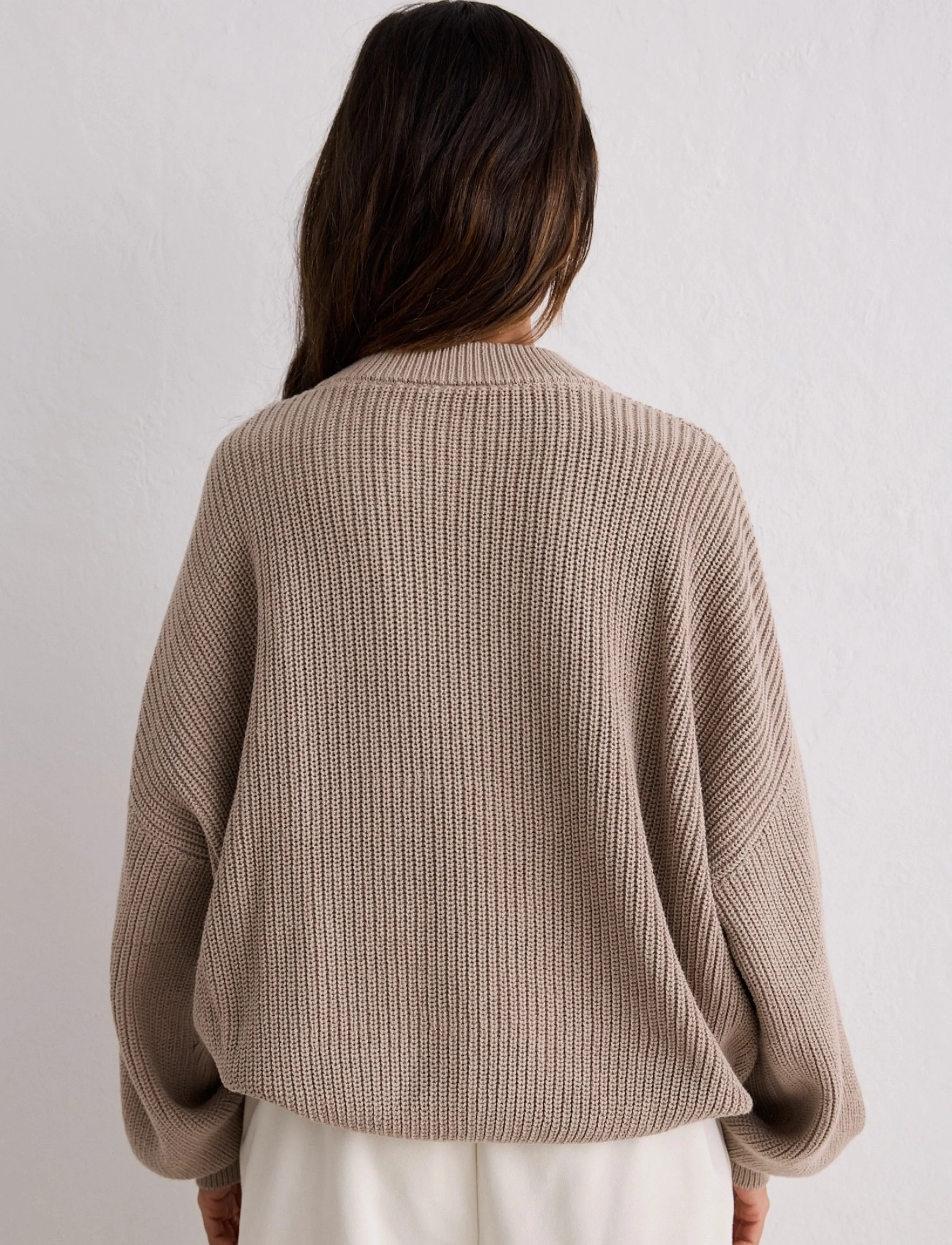 aim´n - Knitted Sweatshirt - sweatshirts - dark clay - 3