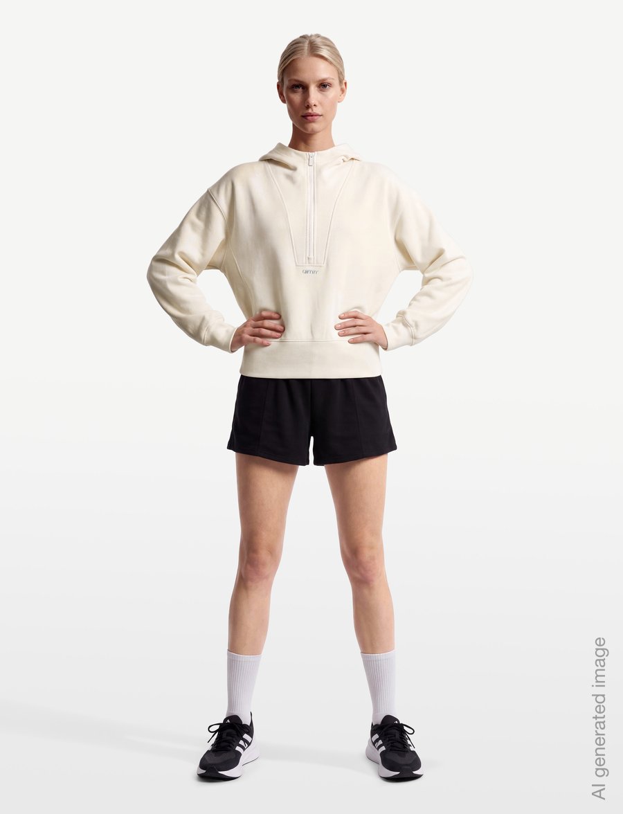 aim´n - Sportif Half Zip Hood - sweatshirts - cream - 0