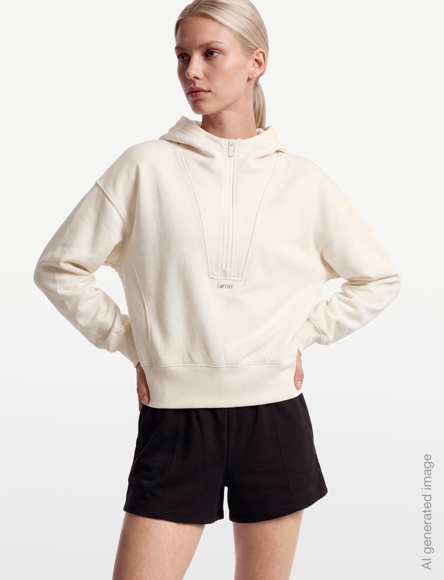 aim´n - Sportif Half Zip Hood - sweatshirts - cream - 3