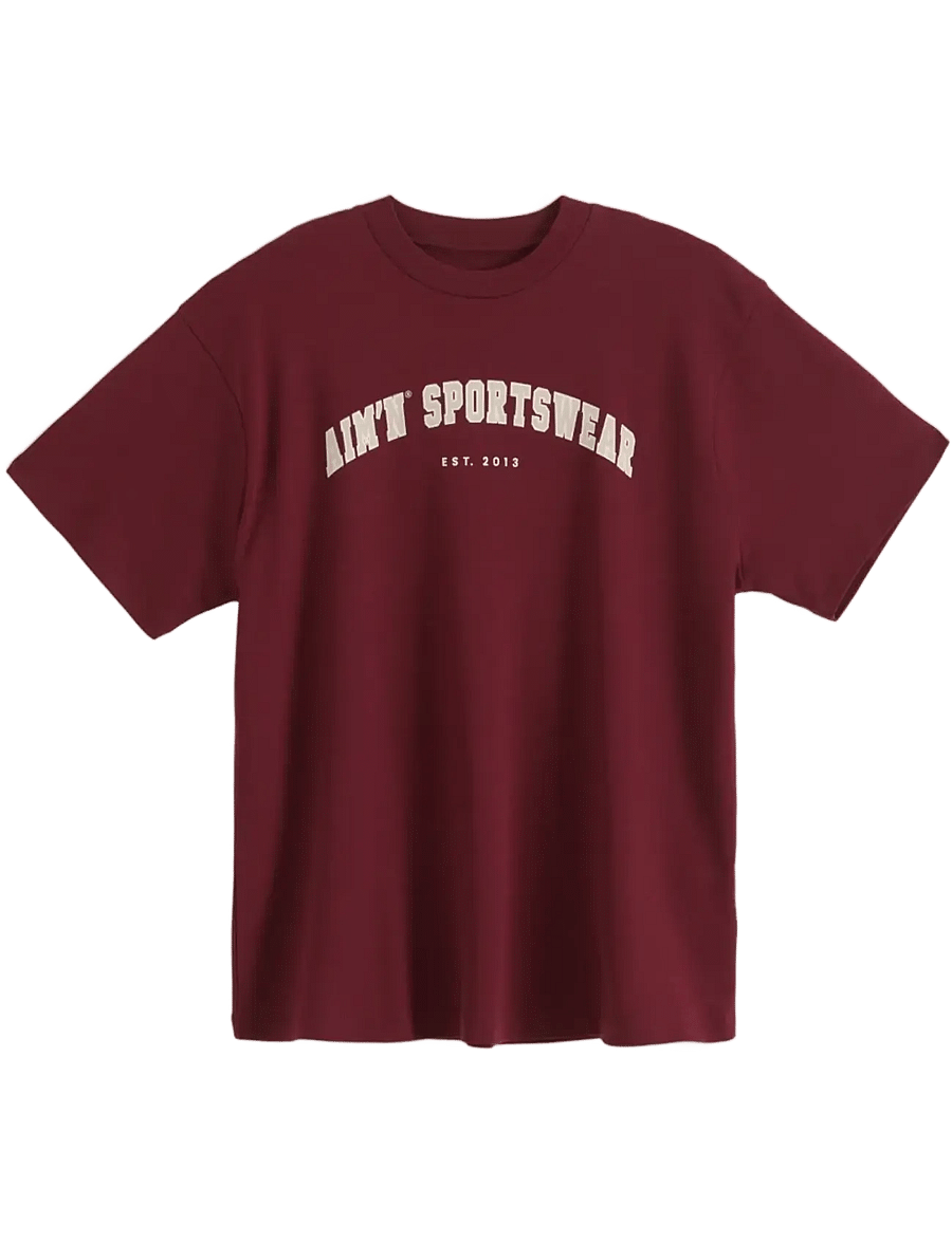 aim´n - Varsity Boyfriend T-shirt - t-shirts - merlot - 0