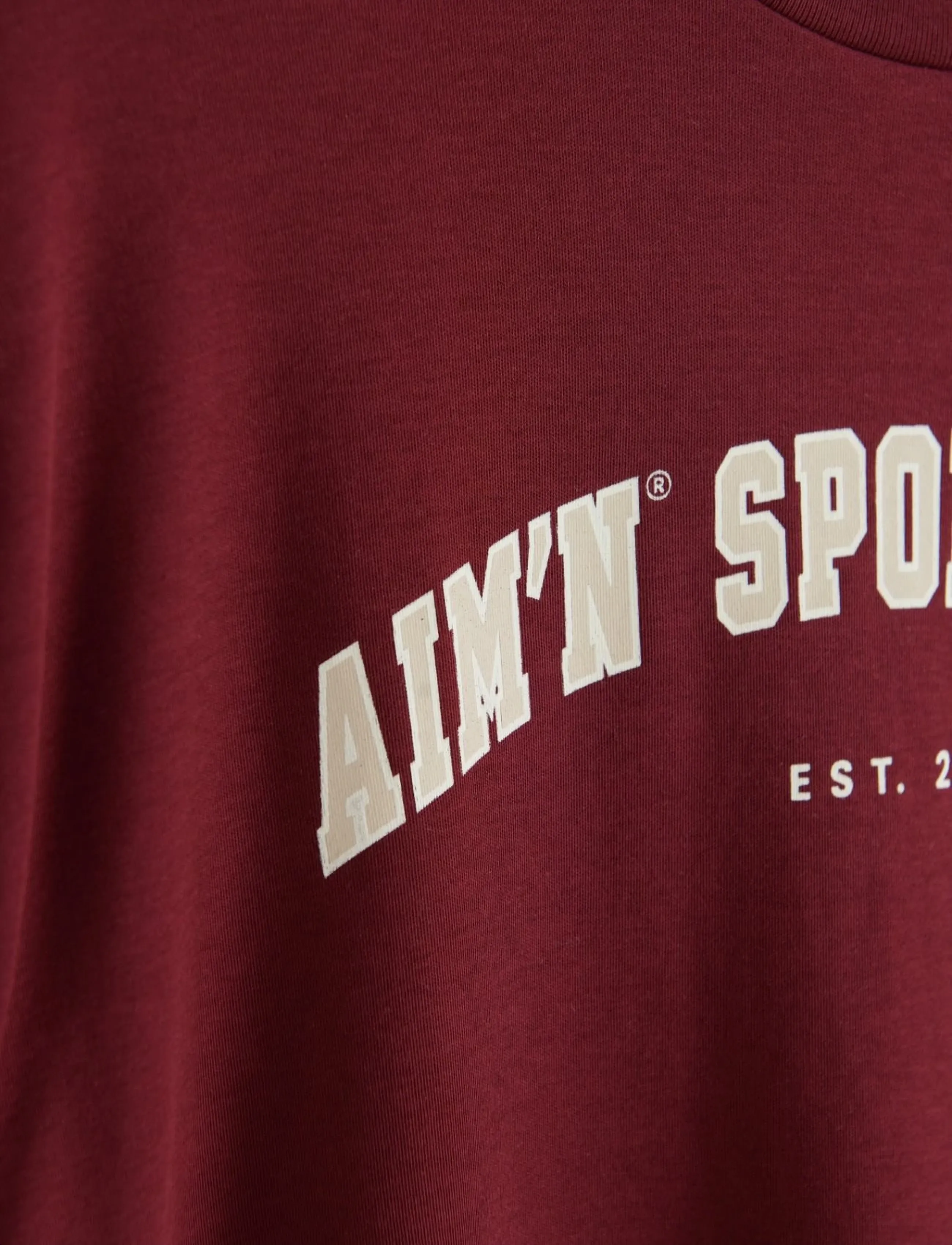 aim´n - Varsity Boyfriend T-shirt - t-shirts - merlot - 2
