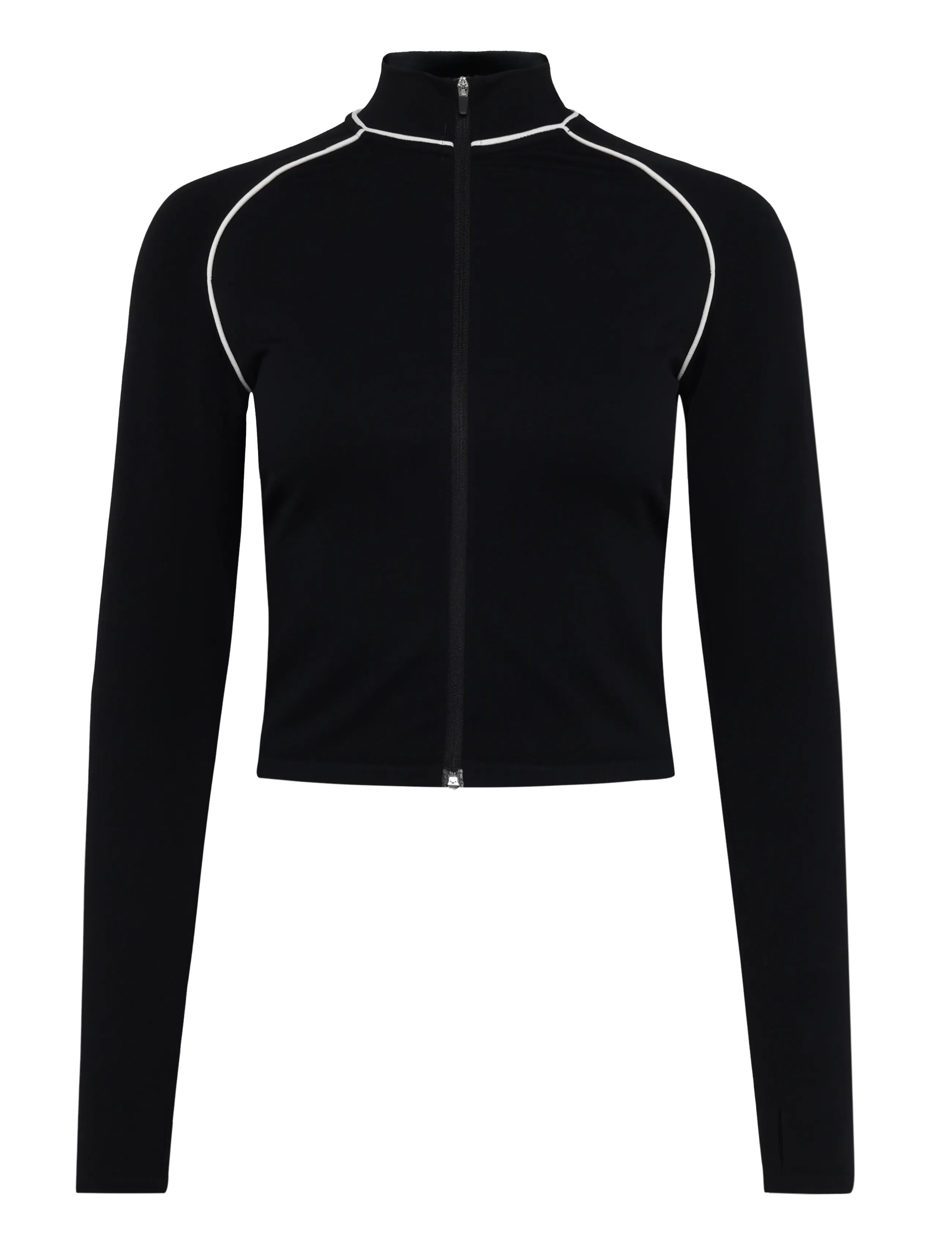 aim´n Shape Seamless Contrast Zip Jacket - Sports jackets - BLACK / black