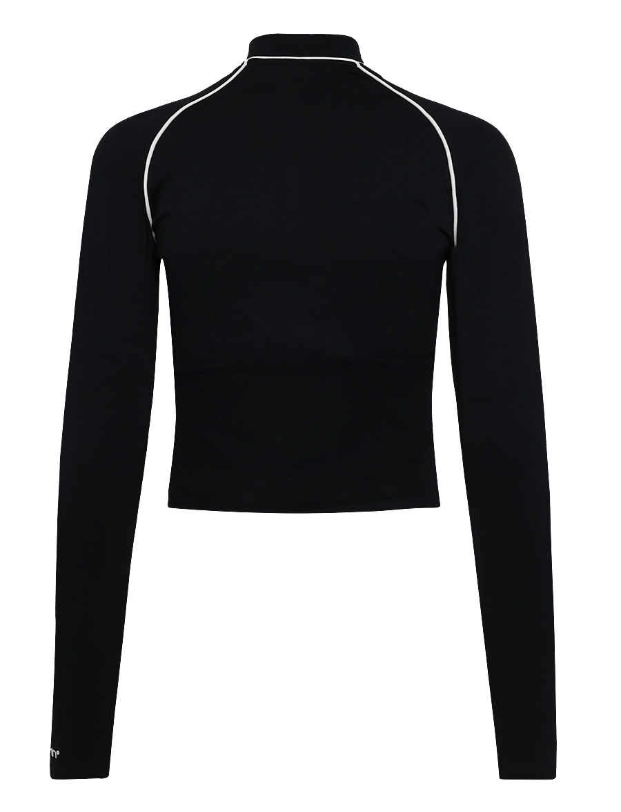 aim´n - Shape Seamless Contrast Zip Jacket - training jackets - black - 2
