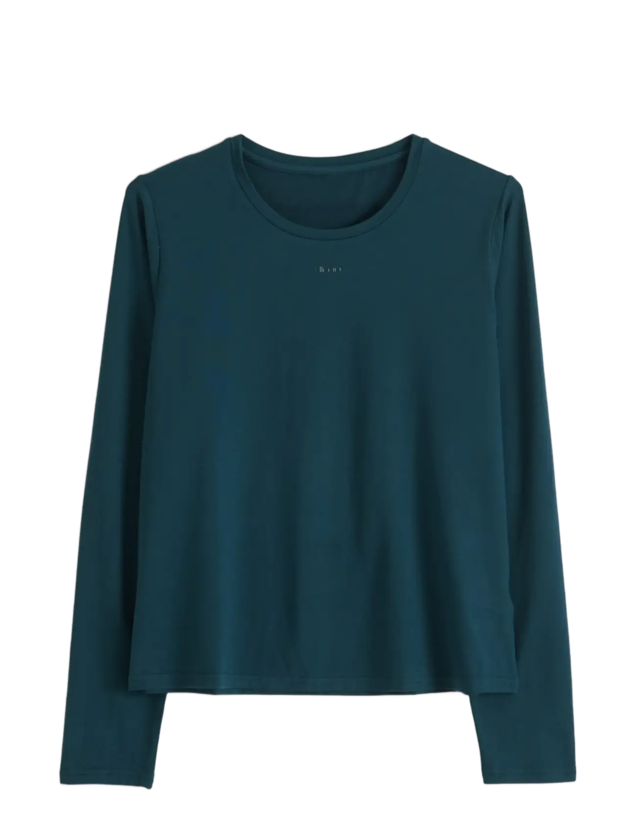 aim´n - Soft Basic Round-Neck Long Sleeve - longsleeved tops - lagoon - 2