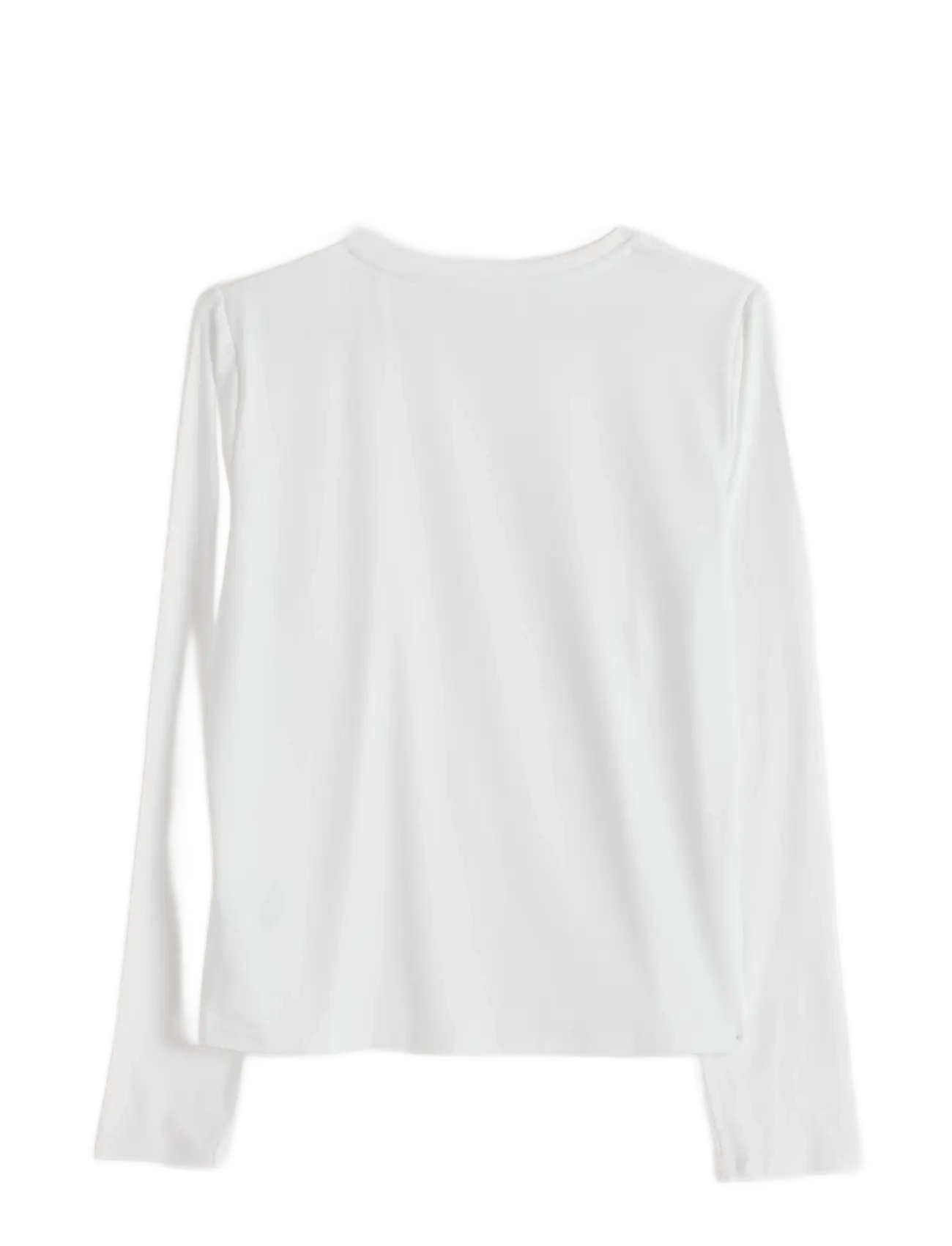 aim´n - Soft Basic Round-Neck Long Sleeve - langarmshirts - white - 2