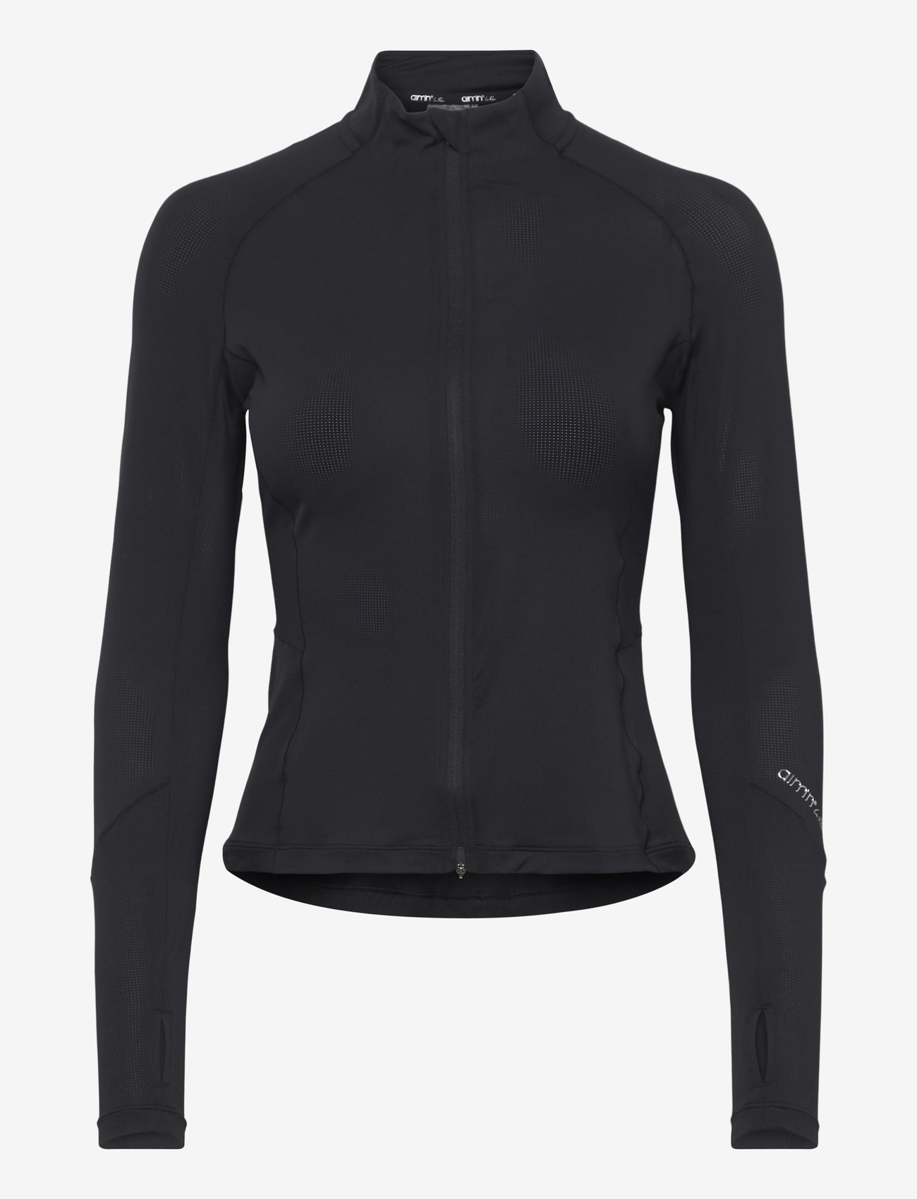 aim´n - Running Zip Long Sleeve - alussärgid - black - 0