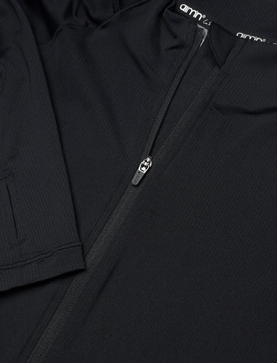 aim´n - Running Zip Long Sleeve - viršutinės dalies drabužiai - black - 2