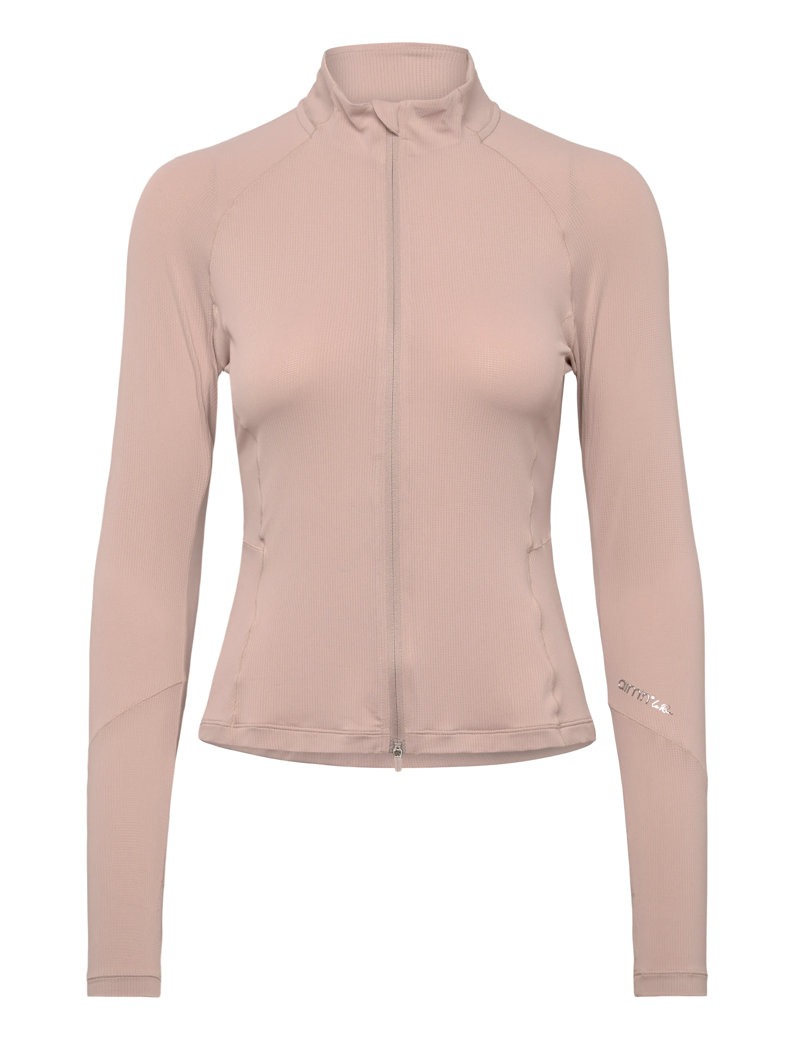 aim´n Running Zip Long Sleeve - Fleece og mellemlag - DARK CLAY / beige