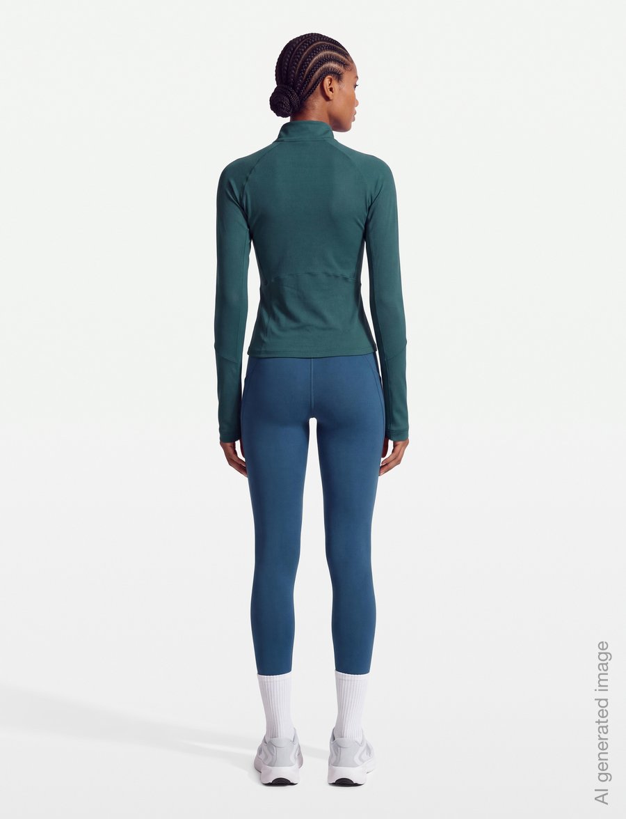 aim´n - Running Zip Long Sleeve - oberteile - lagoon - 4