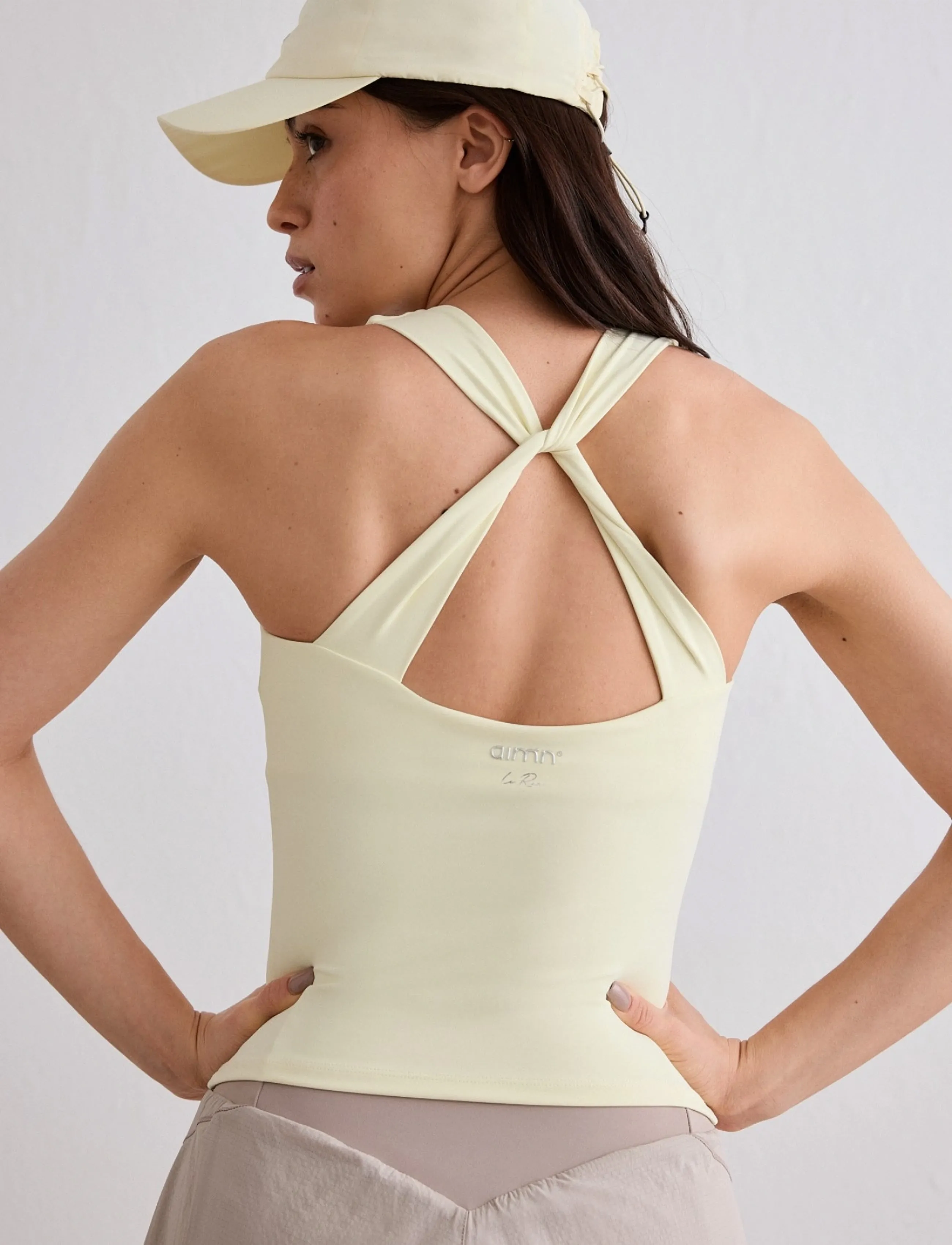 aim´n - Lunar Running Singlet - tank tops - lemon white - 3