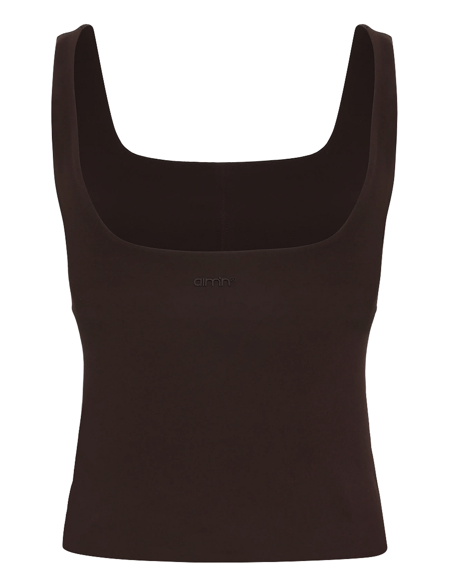 aim´n - Sense Singlet - Õlapaeltega pluusid - chocolate - 2