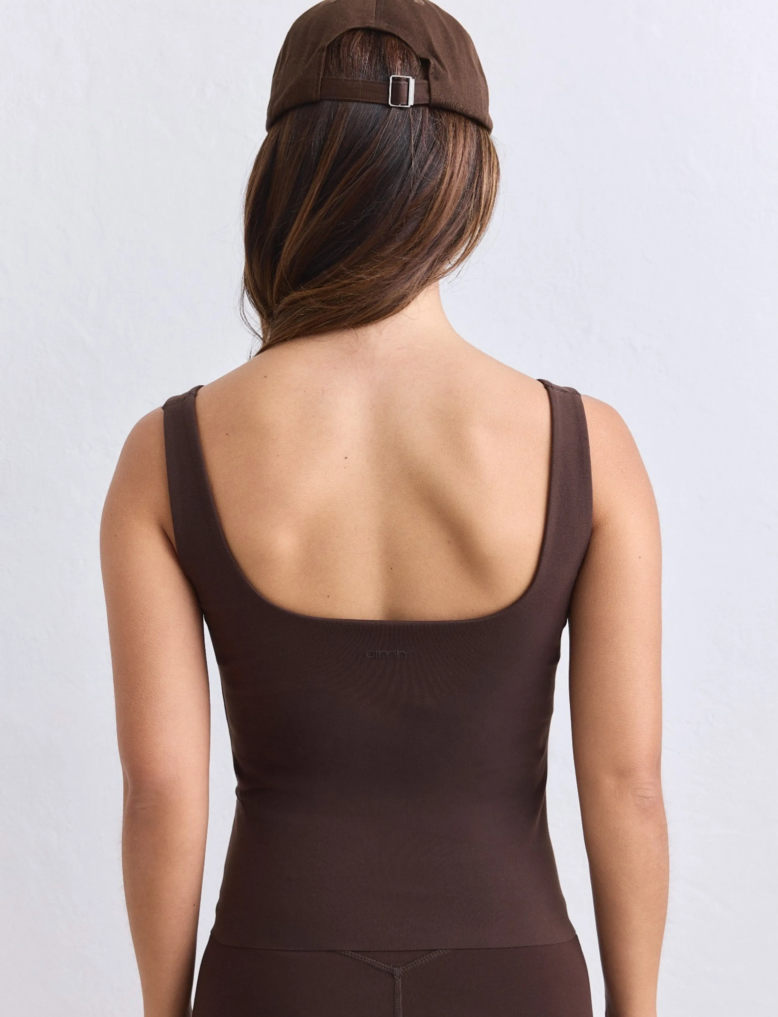 aim´n - Sense Singlet - Õlapaeltega pluusid - chocolate - 3