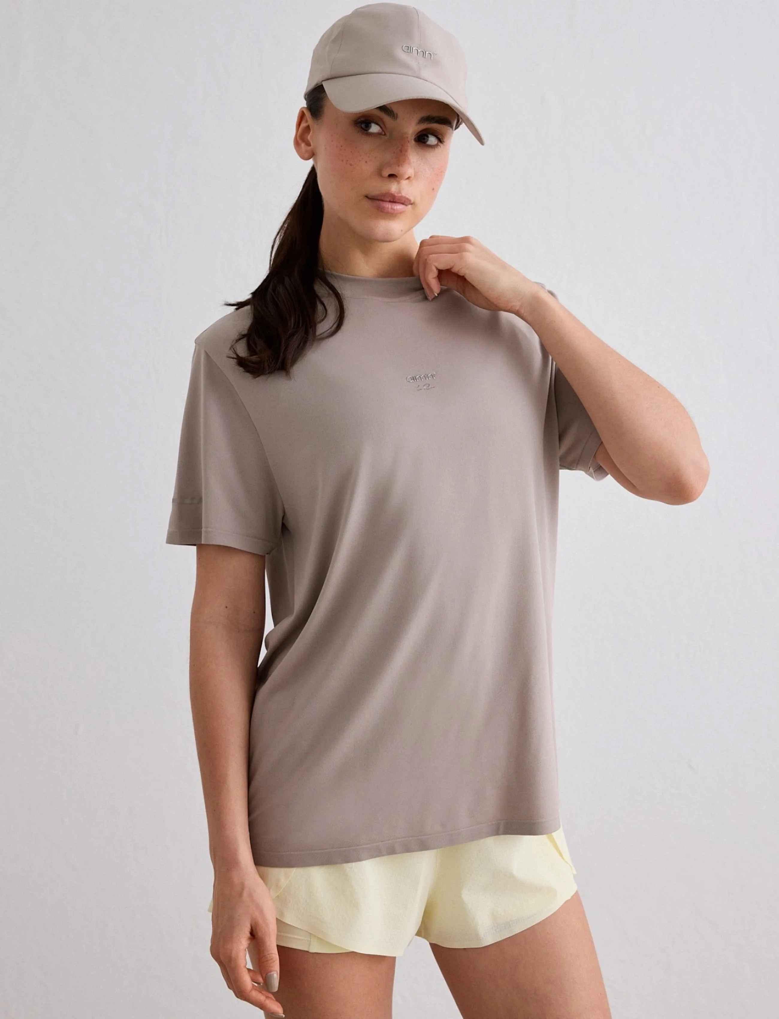 aim´n Le Run Seamless Running T-shirt - Sportieve tops - DARK CLAY / grey