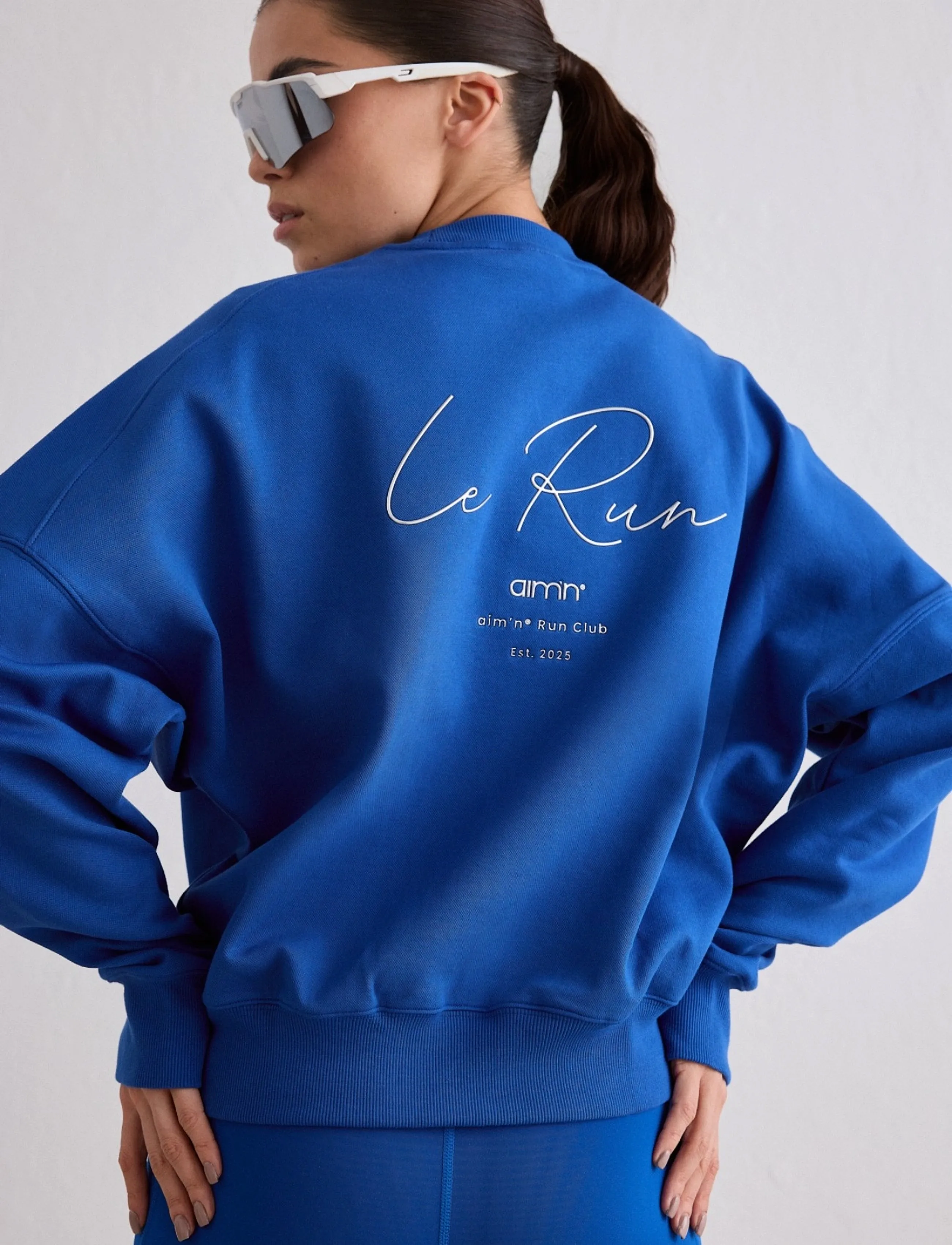 aim´n - Le Run Running Sweatshirt - svetarit - azure - 3