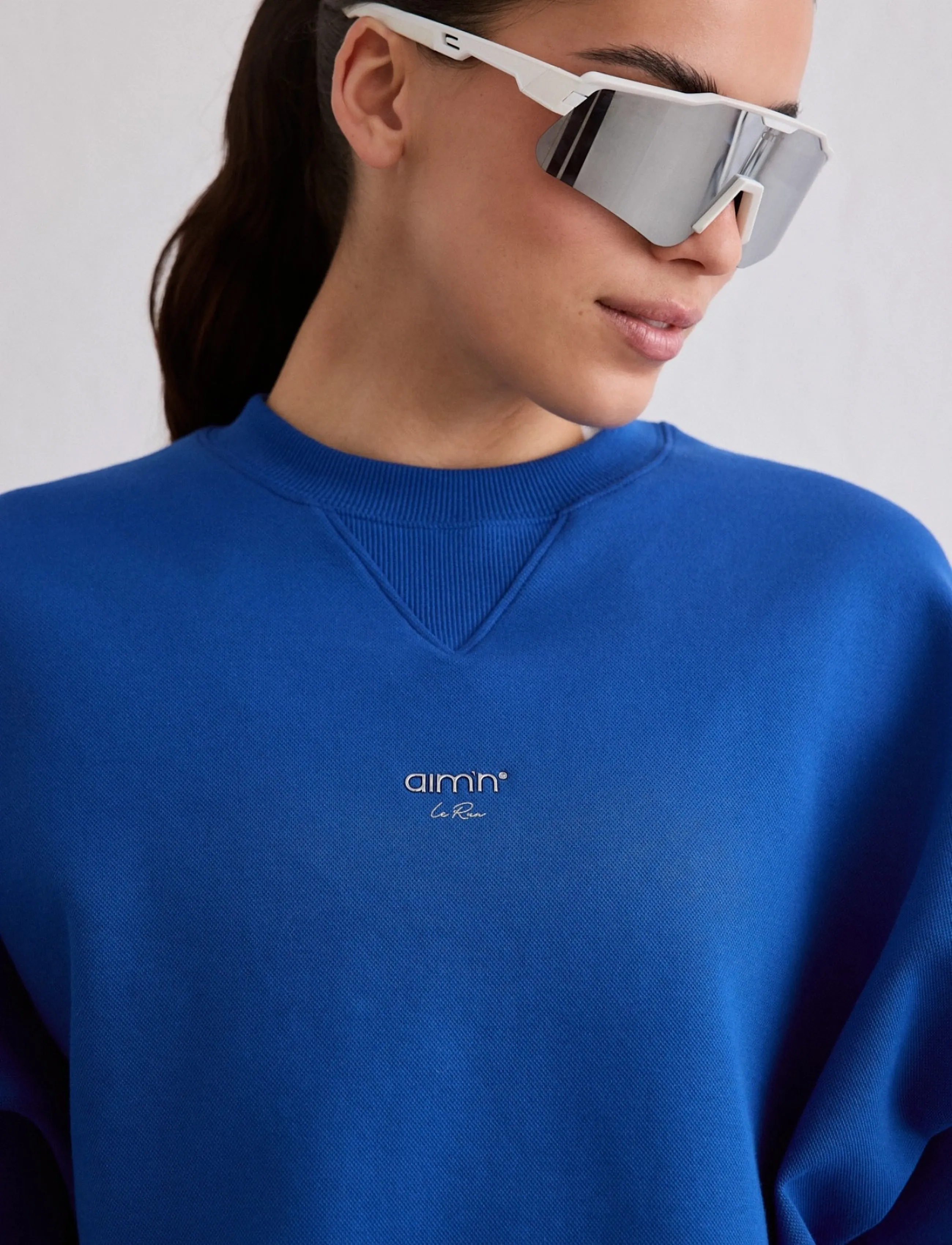 aim´n - Le Run Running Sweatshirt - svetarit - azure - 4