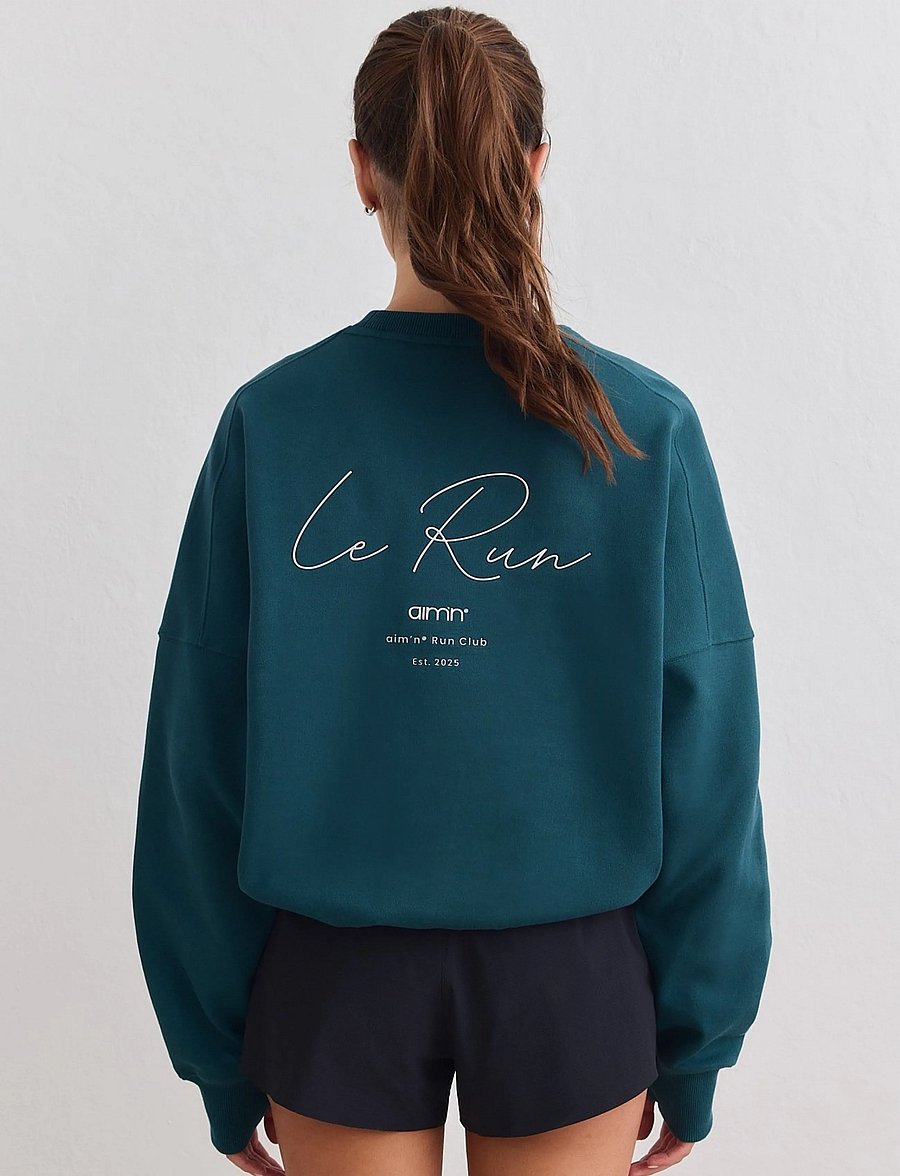 aim´n - Le Run Running Sweatshirt - sweatshirts - lagoon - 3
