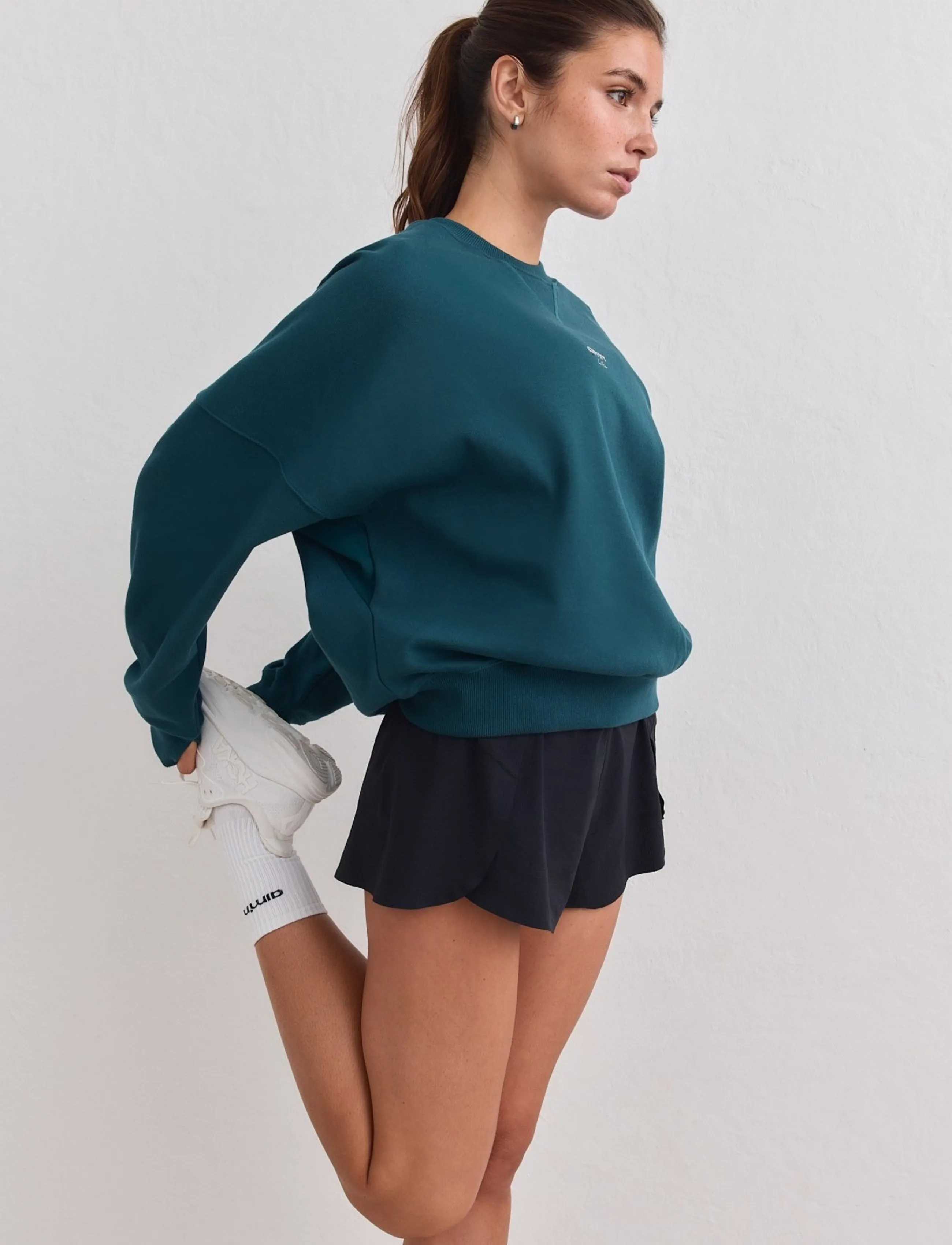 aim´n - Le Run Running Sweatshirt - dressipluusid - lagoon - 4