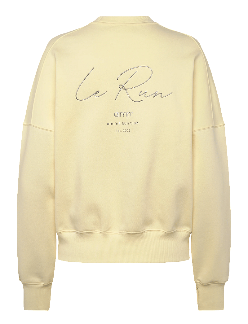 aim´n - Le Run Running Sweatshirt - sweatshirts - lemon white - 2