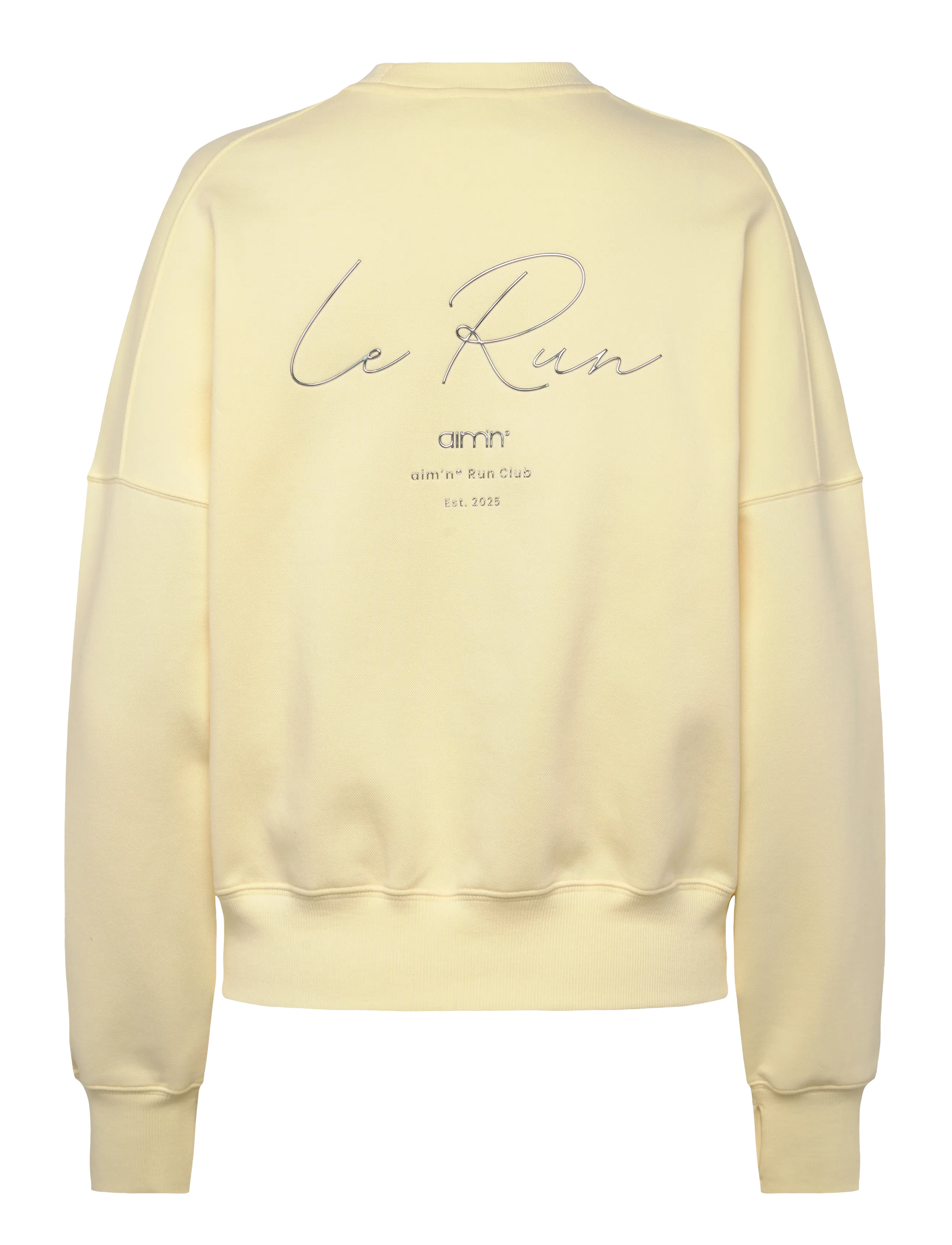 aim´n - Le Run Running Sweatshirt - dressipluusid - lemon white - 2