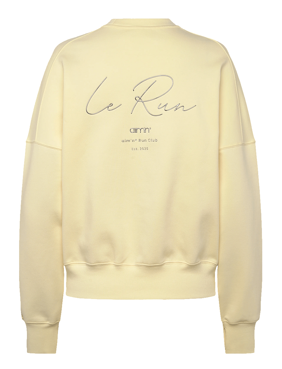 aim´n - Le Run Running Sweatshirt - sweatshirts - lemon white - 2