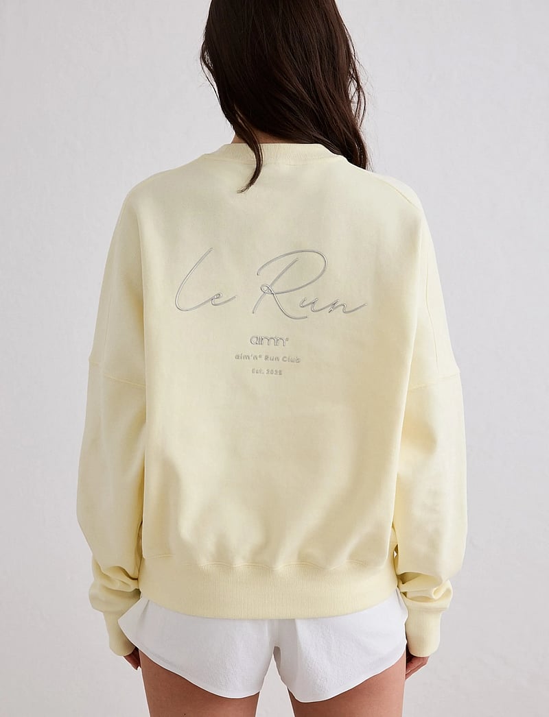 aim´n - Le Run Running Sweatshirt - sweatshirts - lemon white - 3