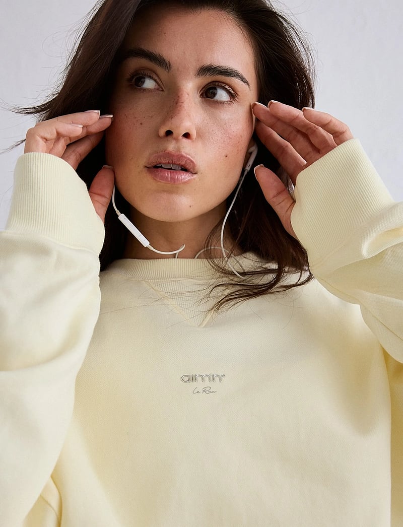 aim´n - Le Run Running Sweatshirt - sweatshirts - lemon white - 5
