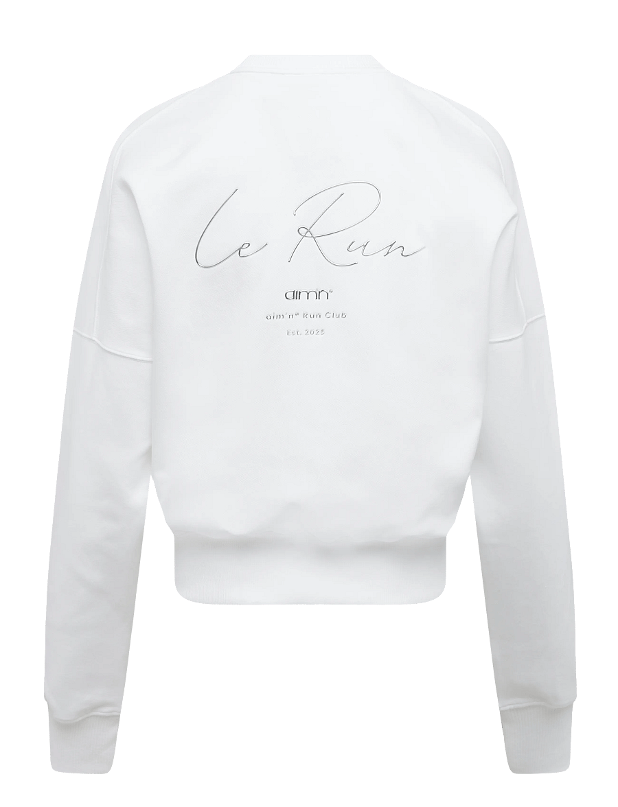 aim´n - Le Run Running Sweatshirt - sweatshirts - white - 2