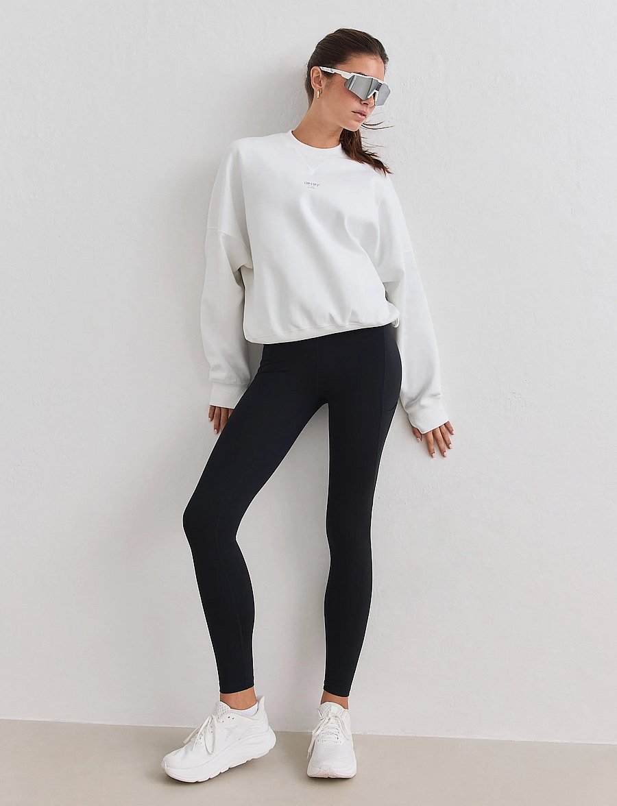 aim´n - Le Run Running Sweatshirt - sweatshirts - white - 0